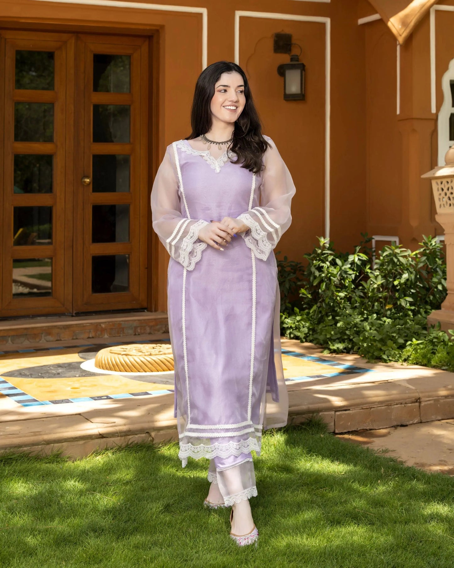Grace Organza Straight Kurta Set My Store
