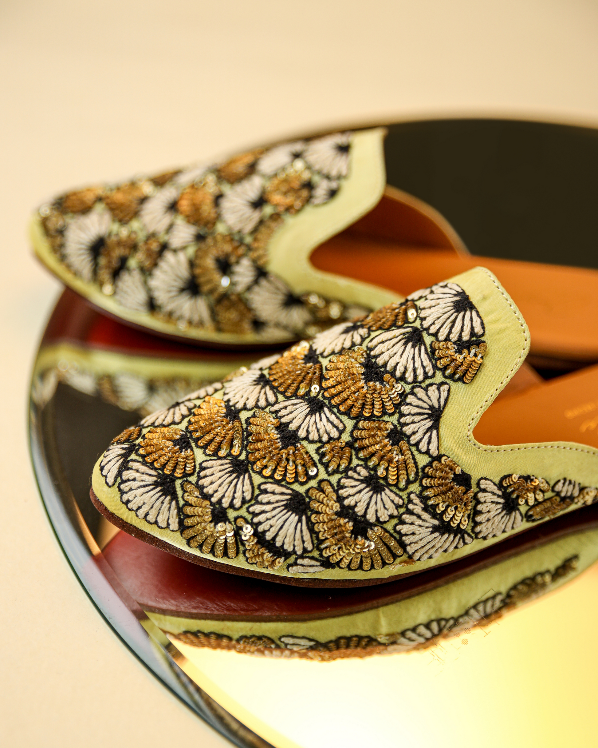 Antique Gold Handcrafted Mules My Store