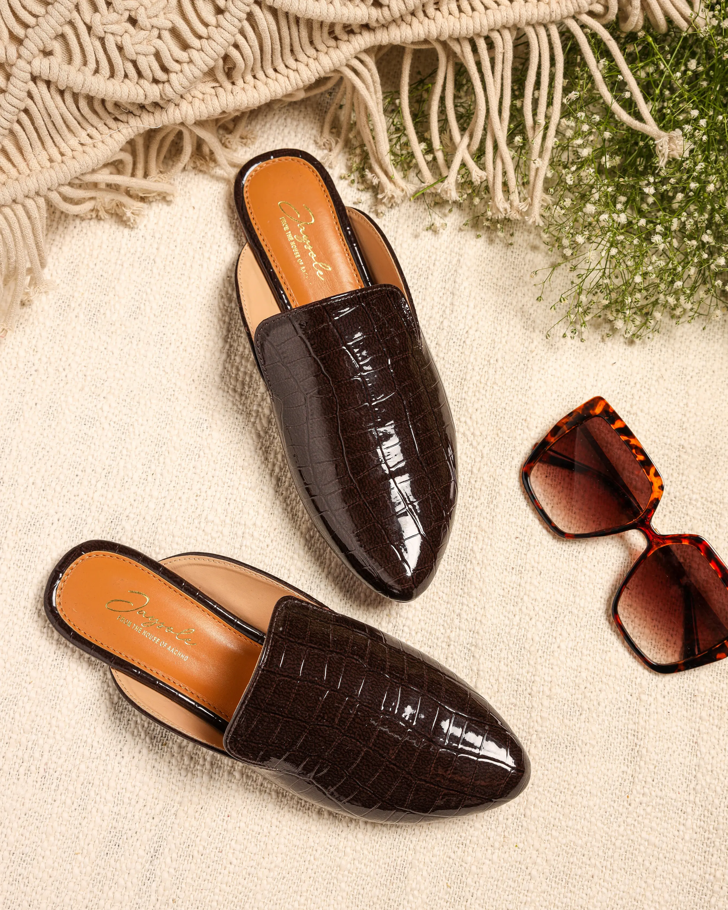 Pirate Black Leather Mules My Store