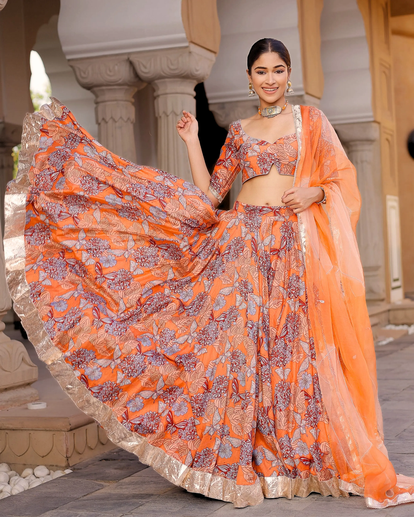 Nayan Chanderi Lehenga Set My Store