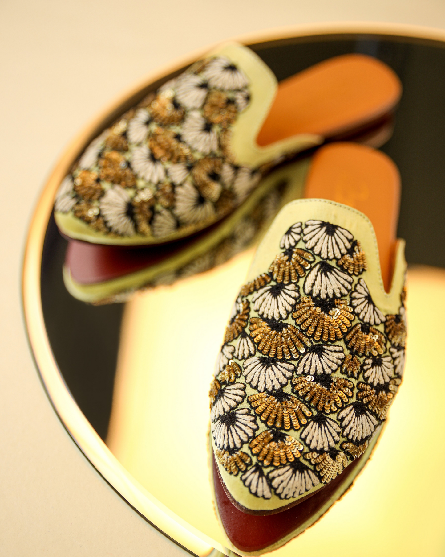 Antique Gold Handcrafted Mules My Store