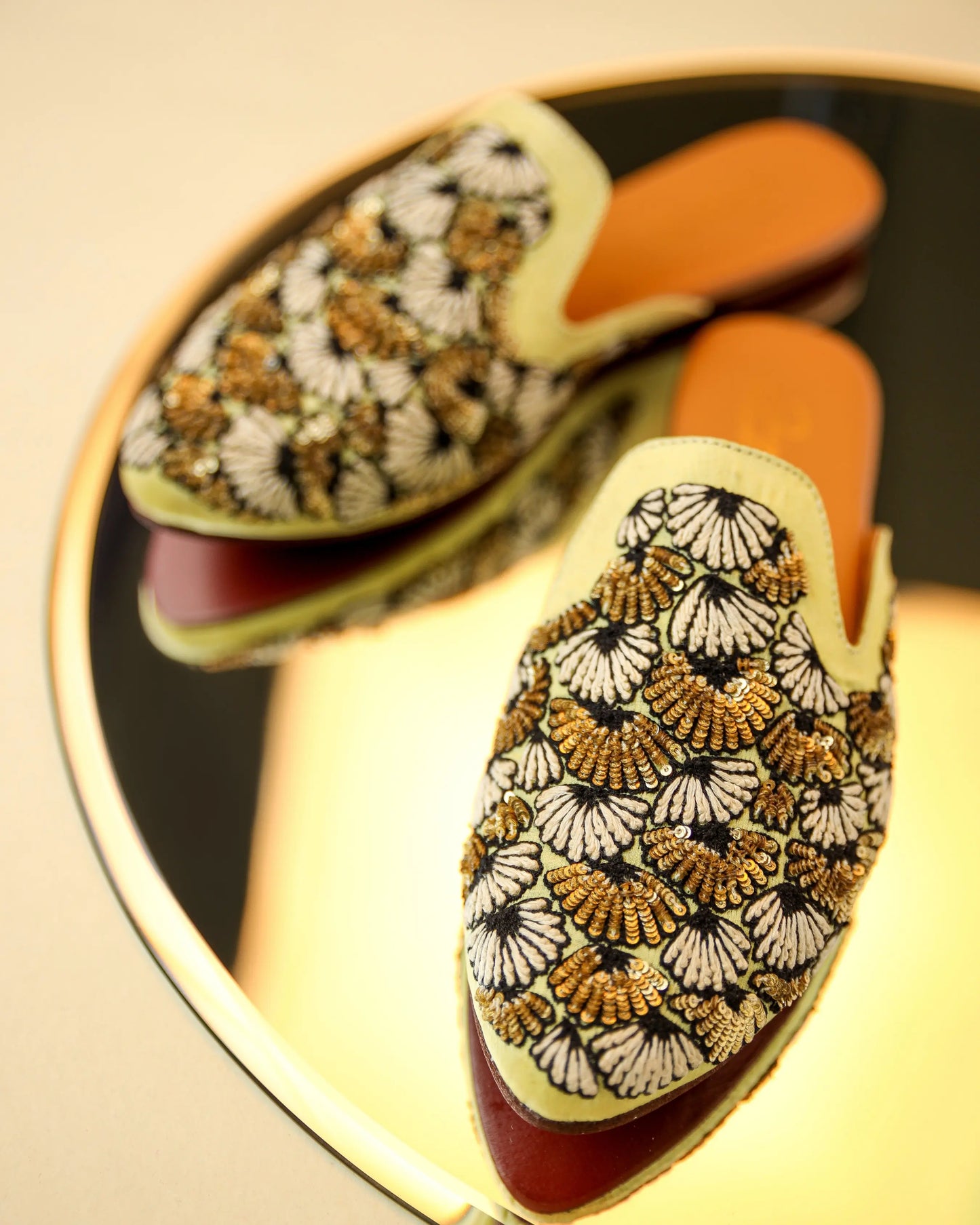 Antique Gold Handcrafted Mules My Store