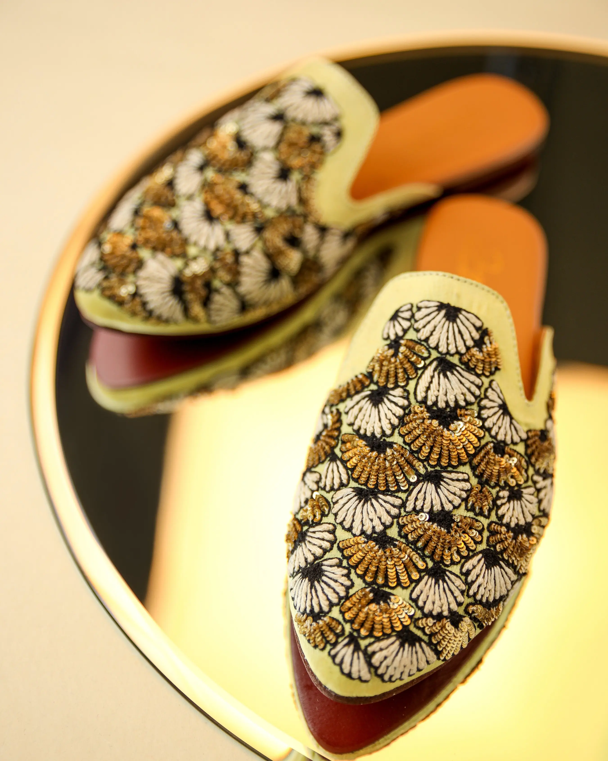 Antique Gold Handcrafted Mules My Store