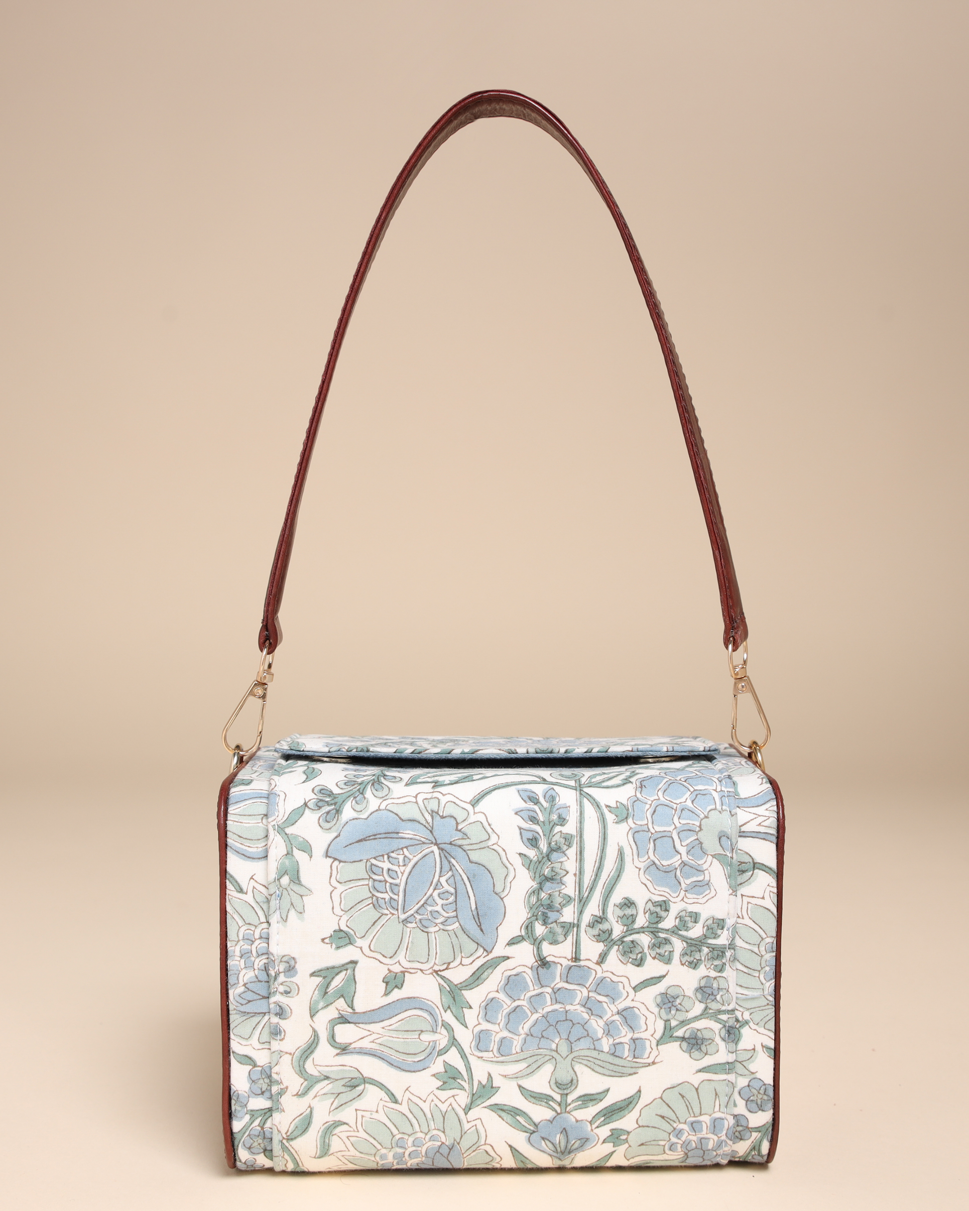 Veronica Cotton Block Printed Satchel Bag Quick Cart