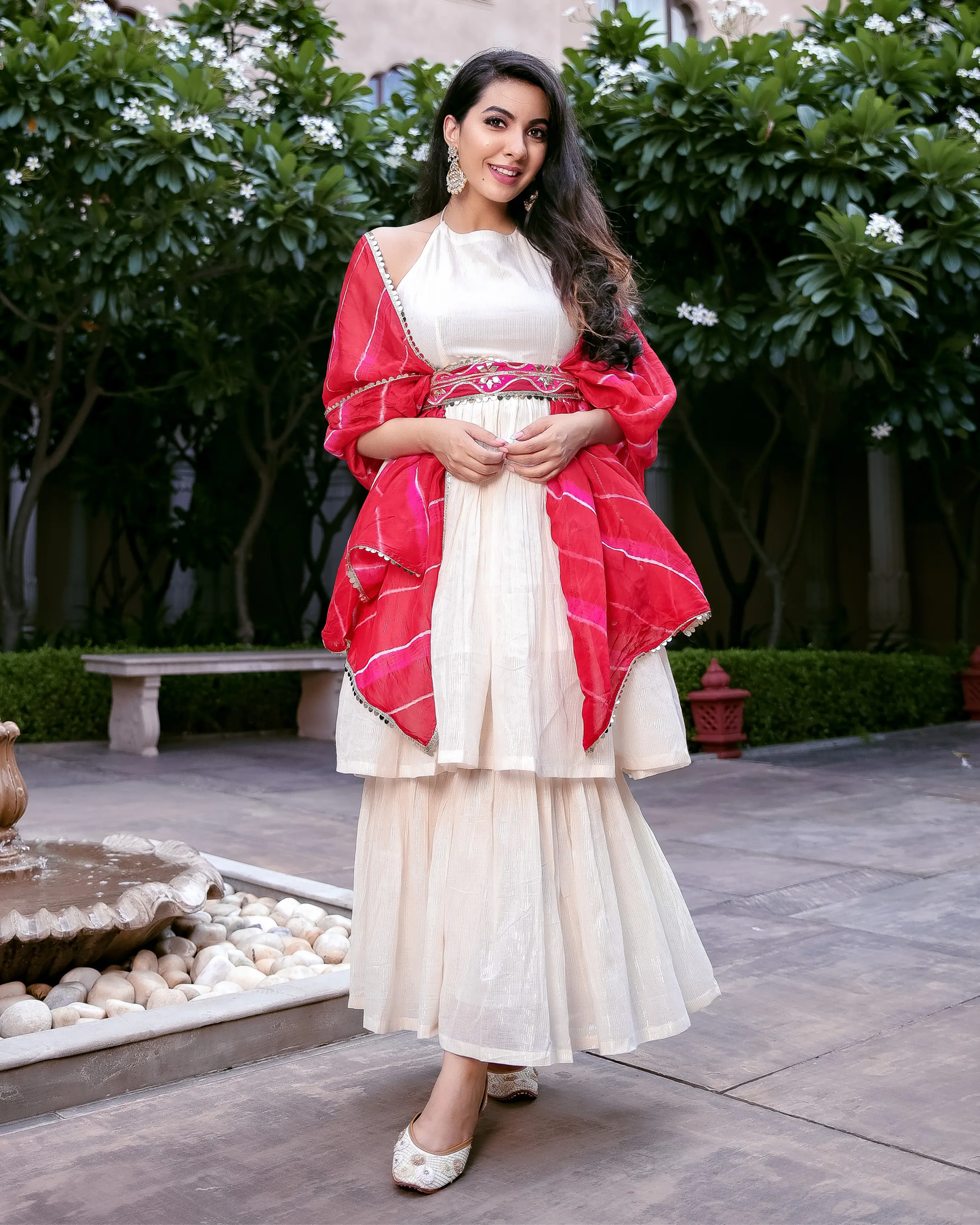 Pearl Dust Leheriya Gota Sharara Set My Store