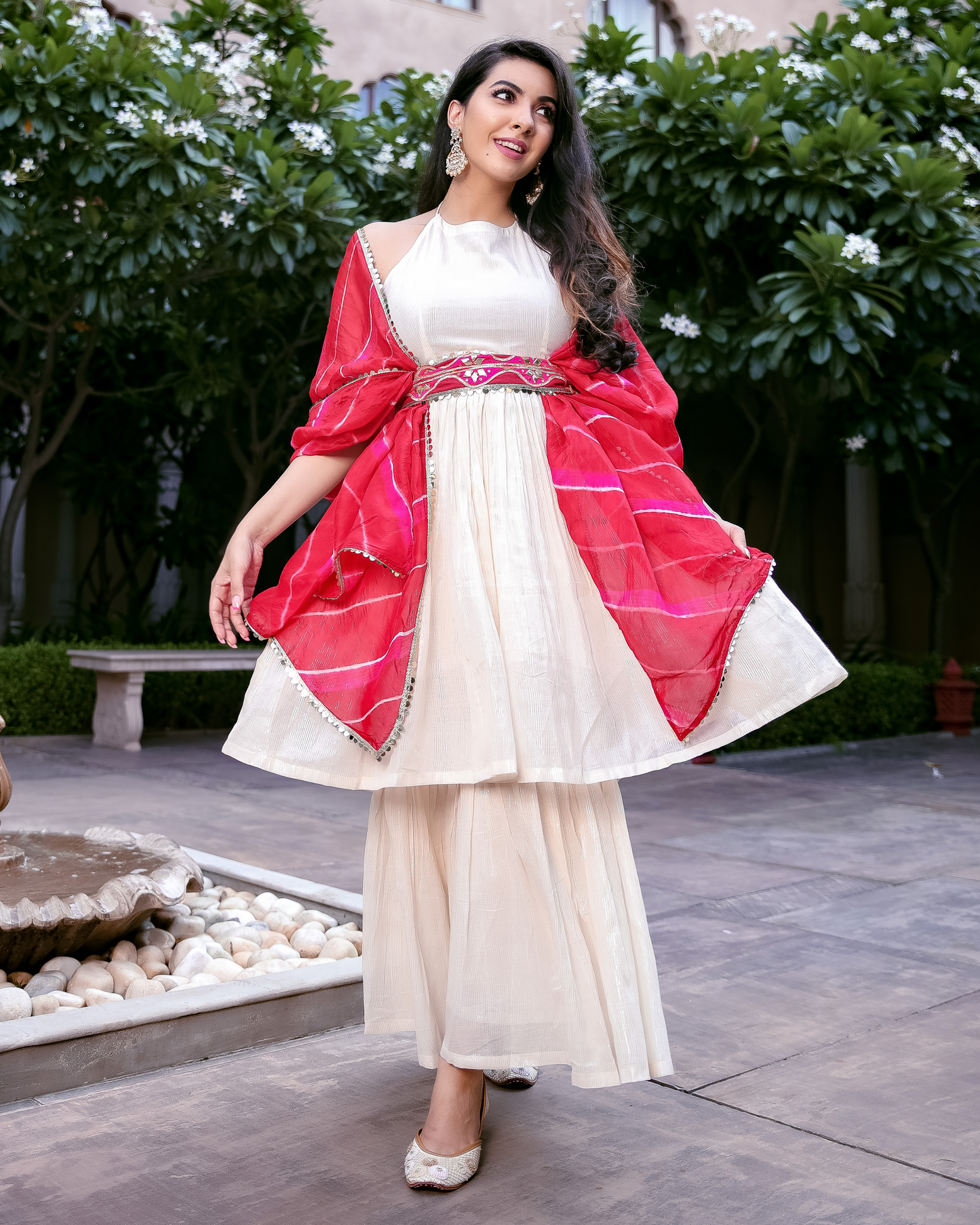 Pearl Dust Leheriya Gota Sharara Set Quick Cart