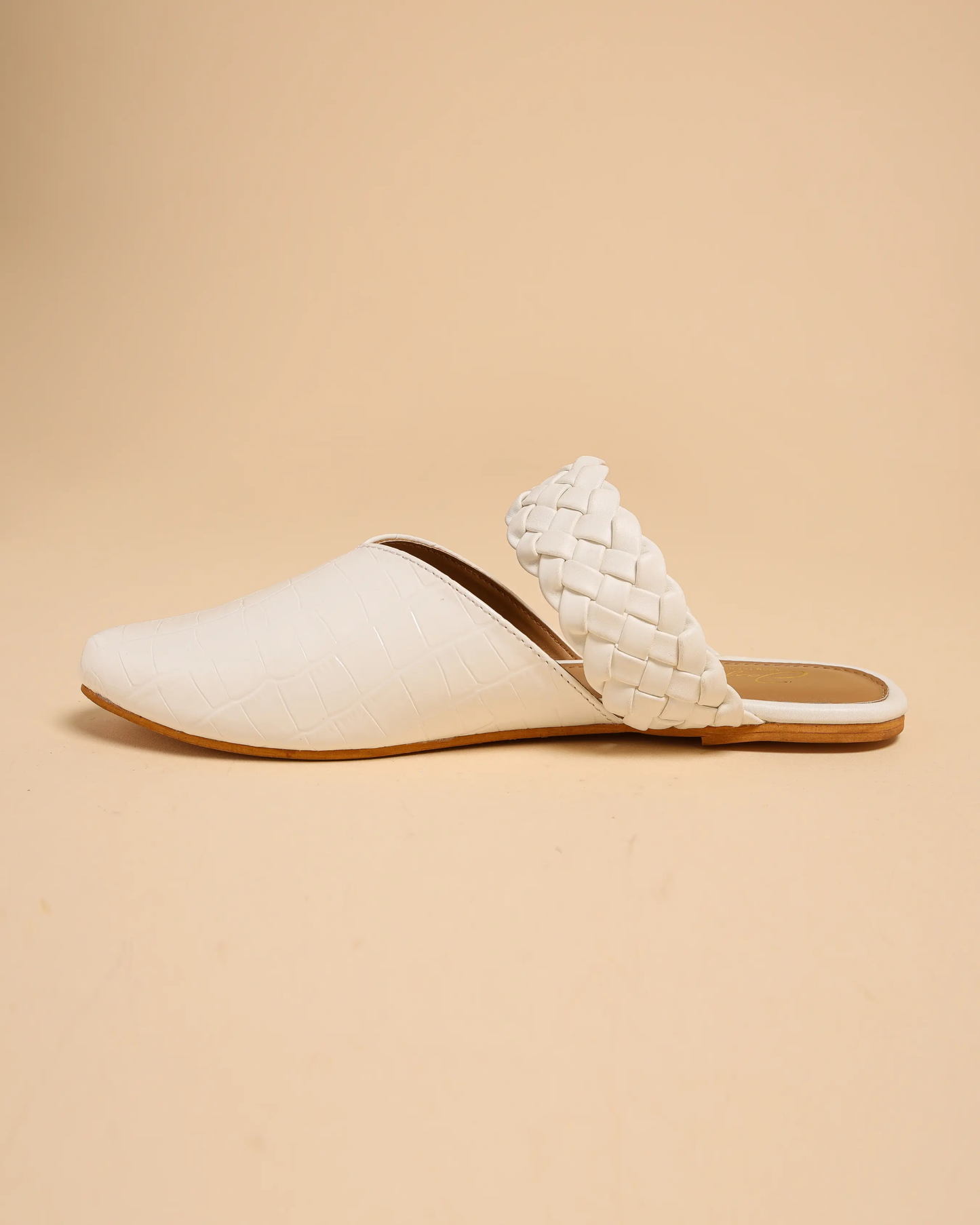 Bright White Braided Mules My Store