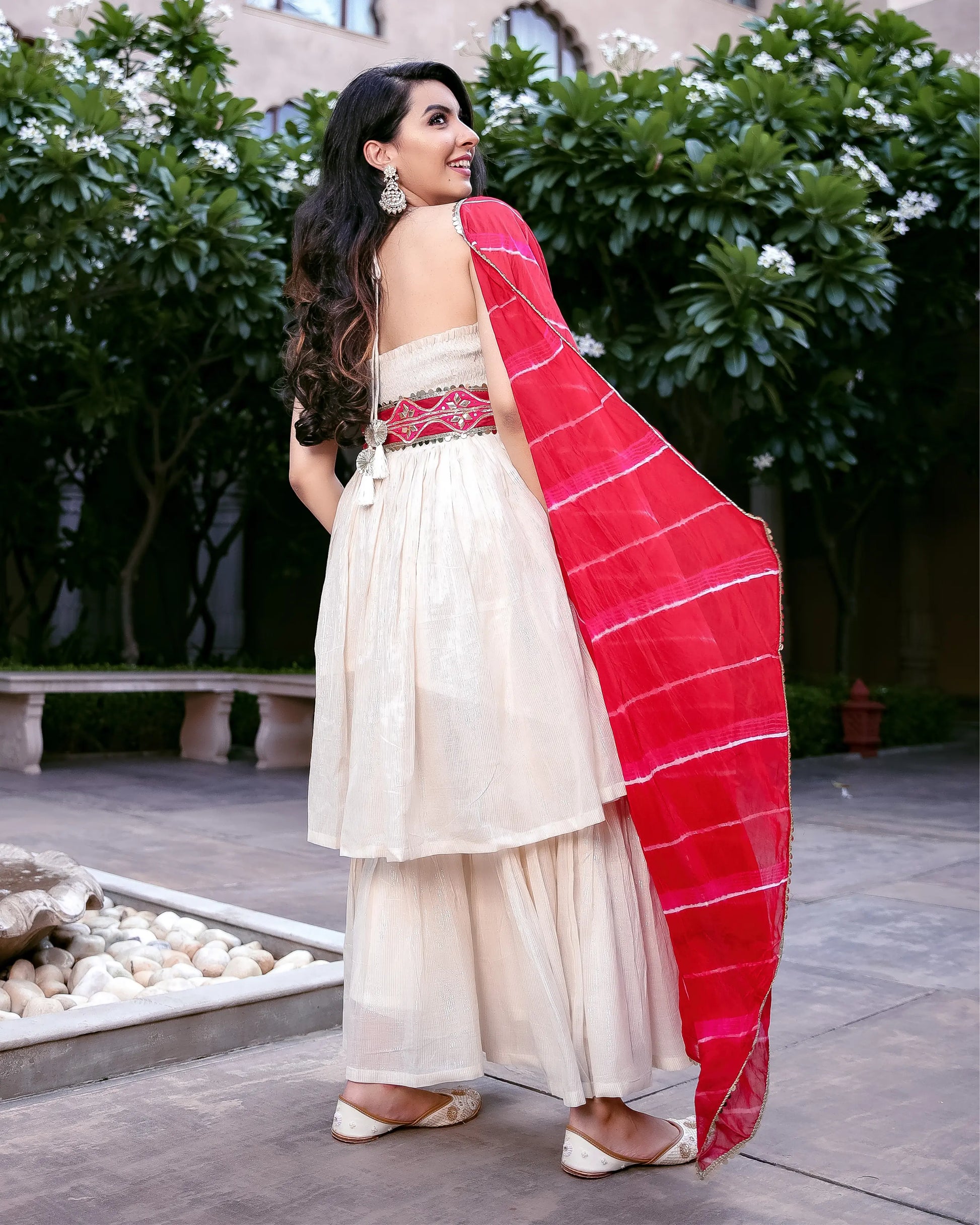 Pearl Dust Leheriya Gota Sharara Set My Store