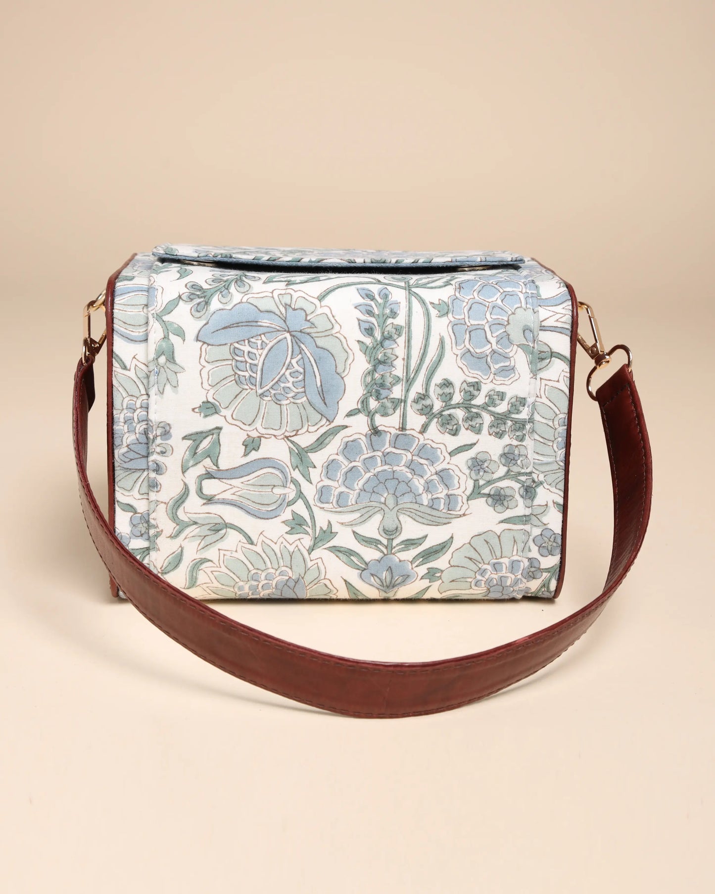 Veronica Cotton Block Printed Satchel Bag My Store