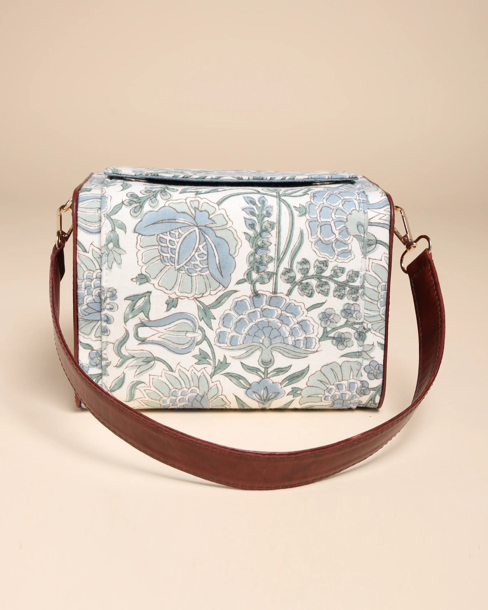 Veronica Cotton Block Printed Satchel Bag My Store