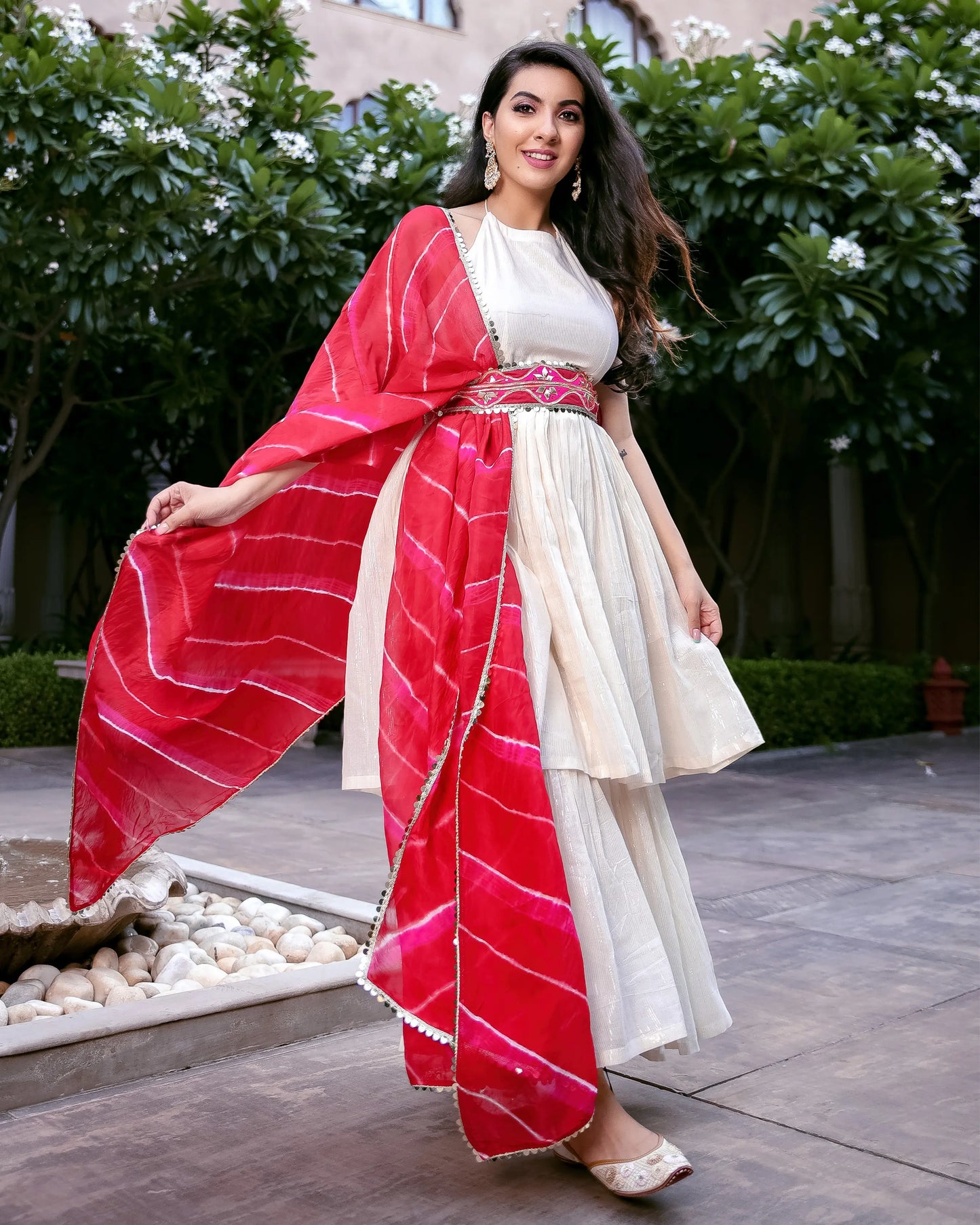 Pearl Dust Leheriya Gota Sharara Set My Store