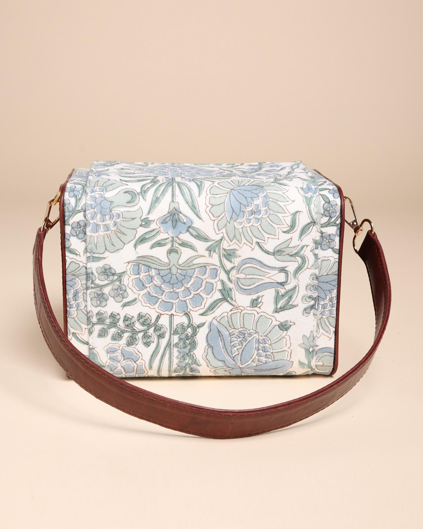 Veronica Cotton Block Printed Satchel Bag Quick Cart