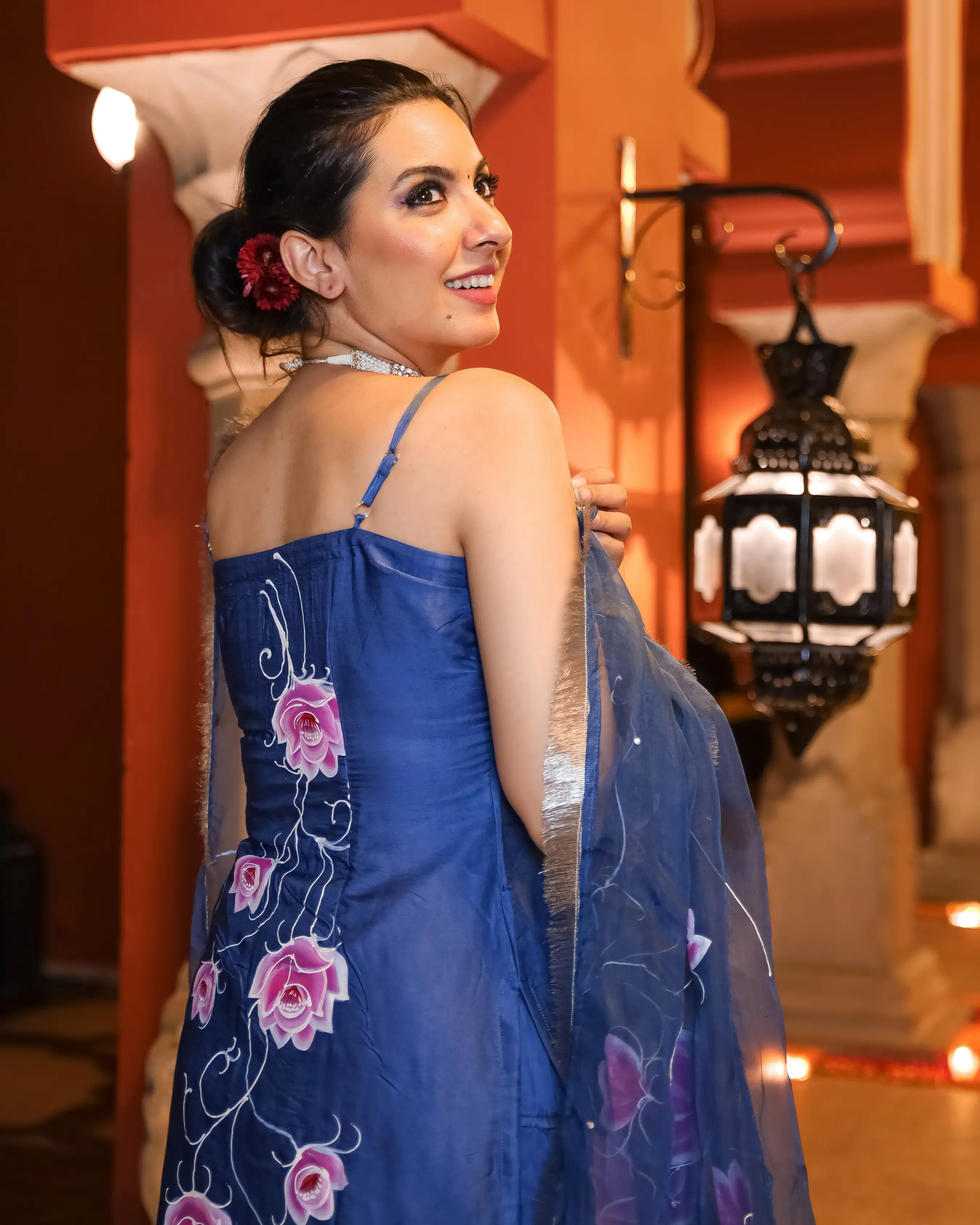 Blaze Crush Handpainted Gota Suit Set My Store