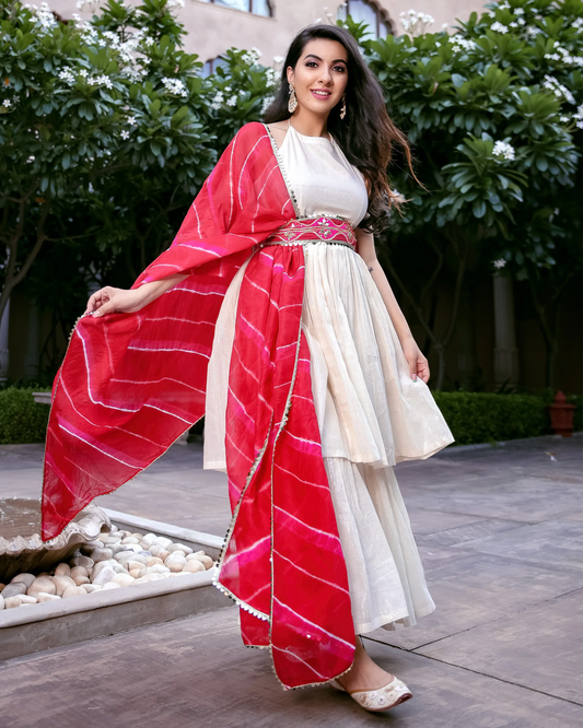 Pearl Dust Leheriya Gota Sharara Set My Store