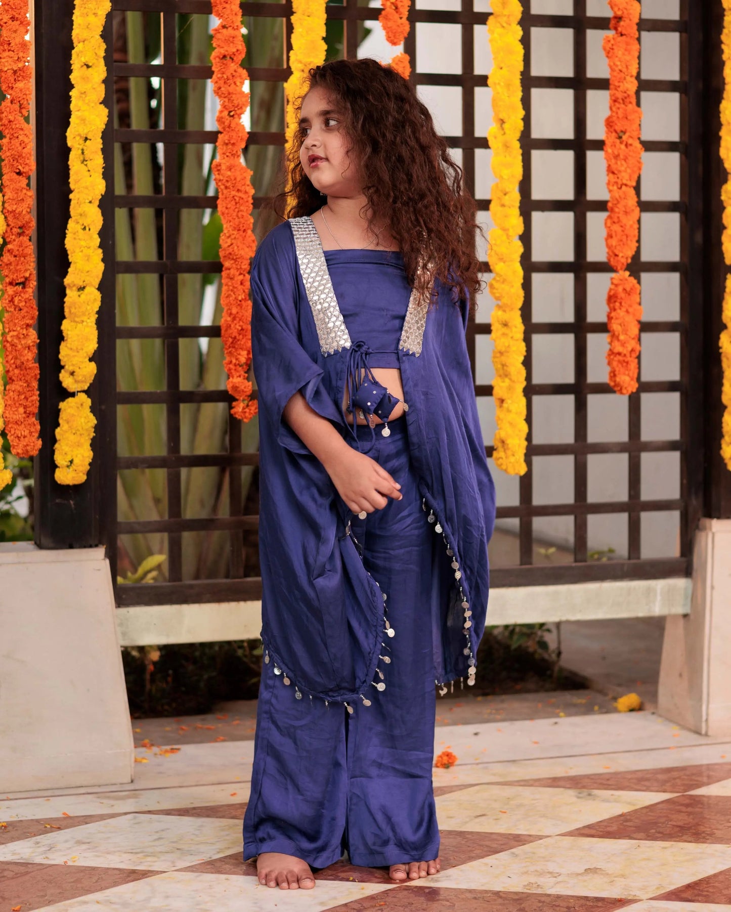 Bouncy Breeze Blue Satin Coord Set My Store