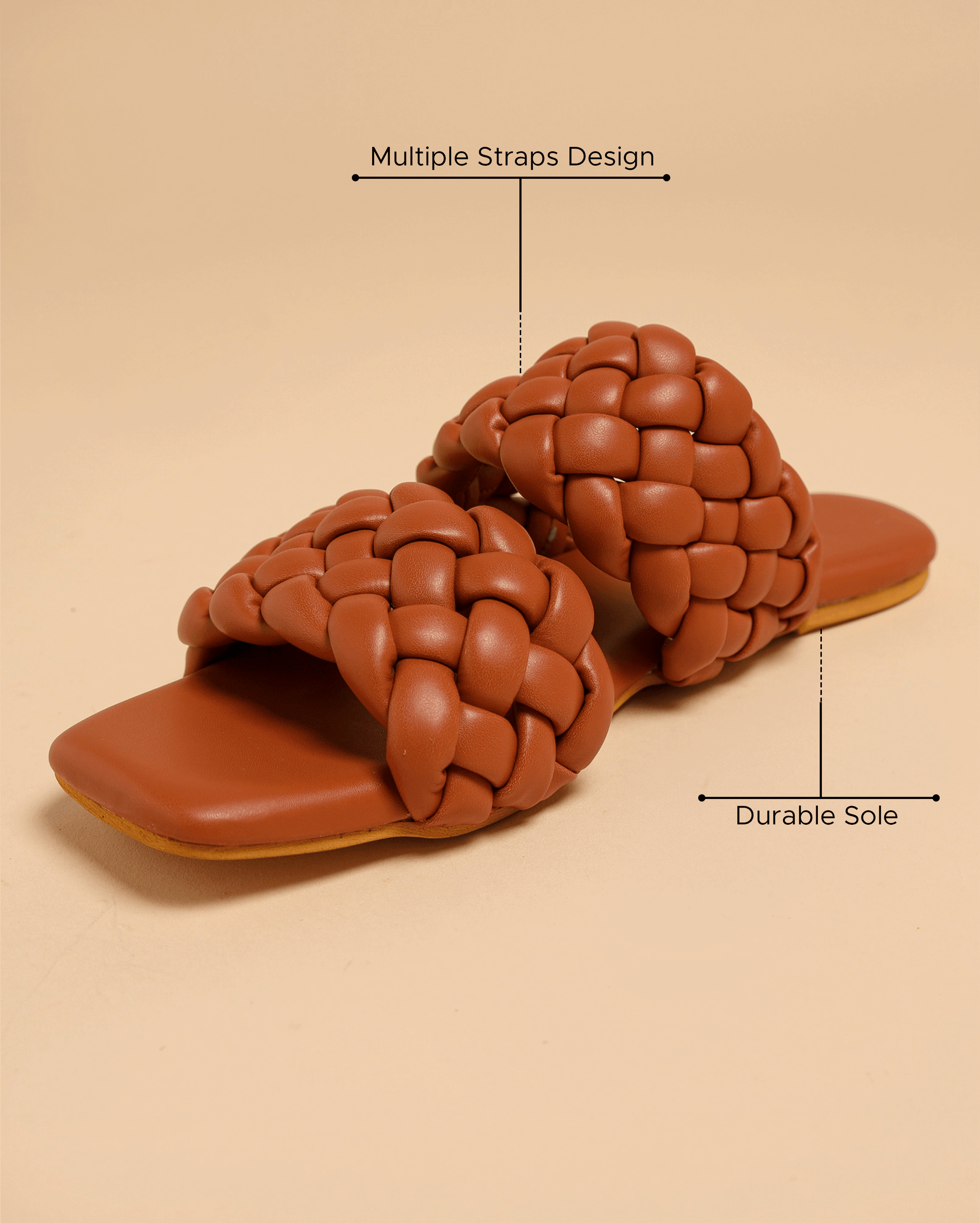 Chocolate Island Braided Flats My Store