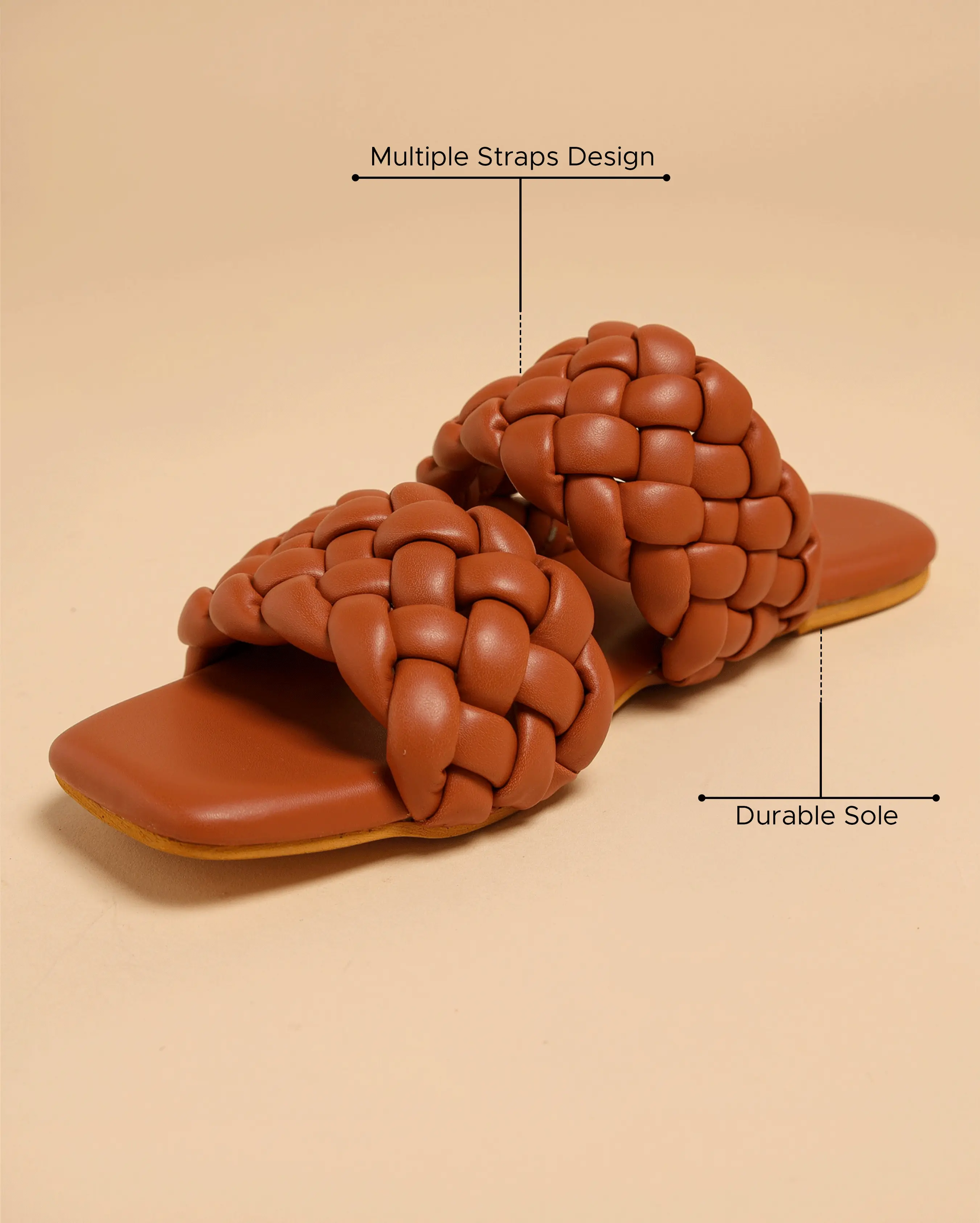 Chocolate Island Braided Flats My Store