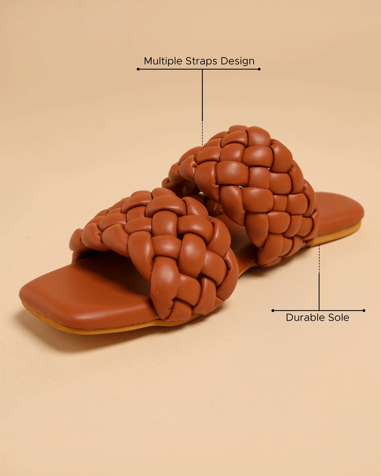 Chocolate Island Braided Flats My Store