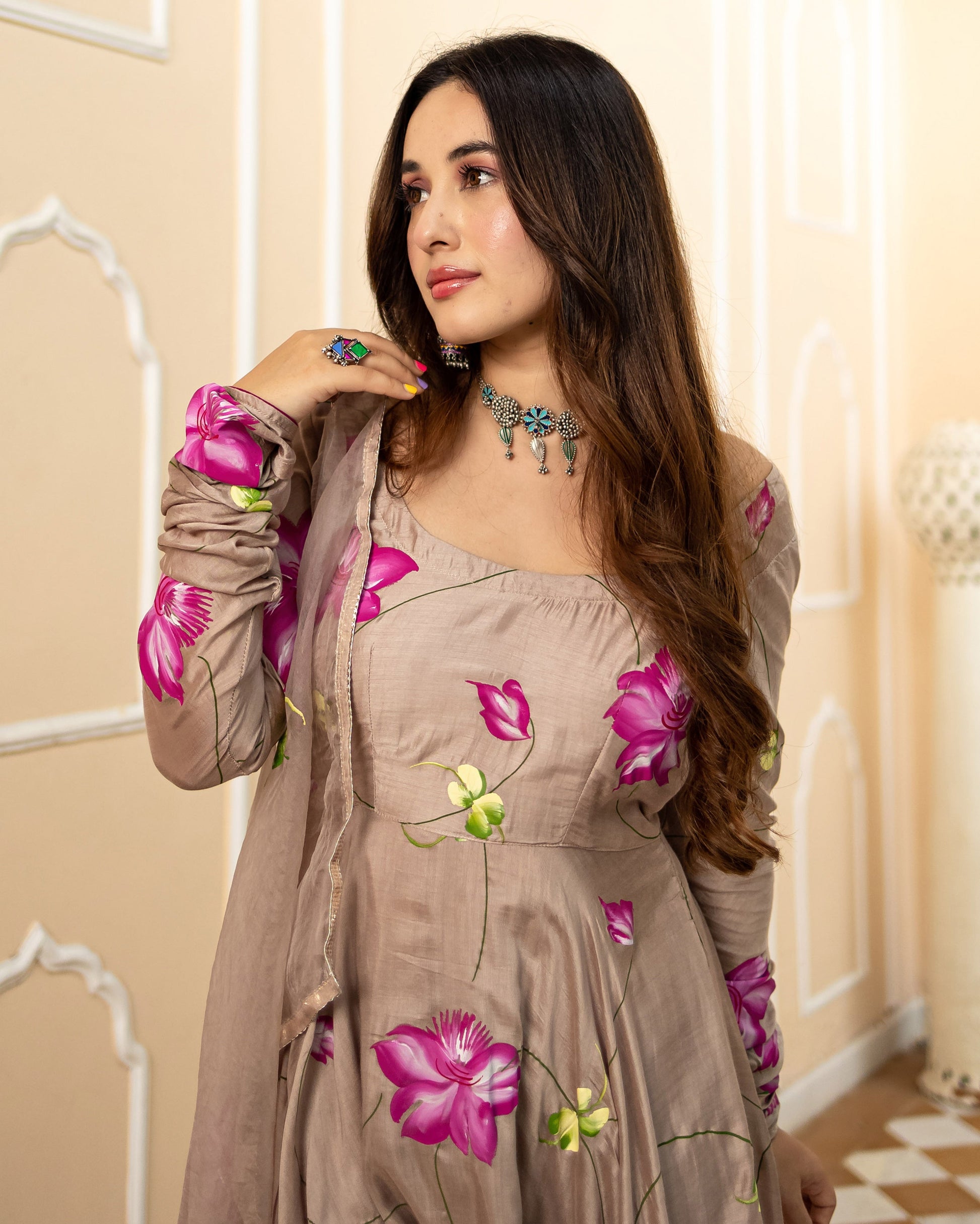 Brindha Handpainted Suit Set My Store