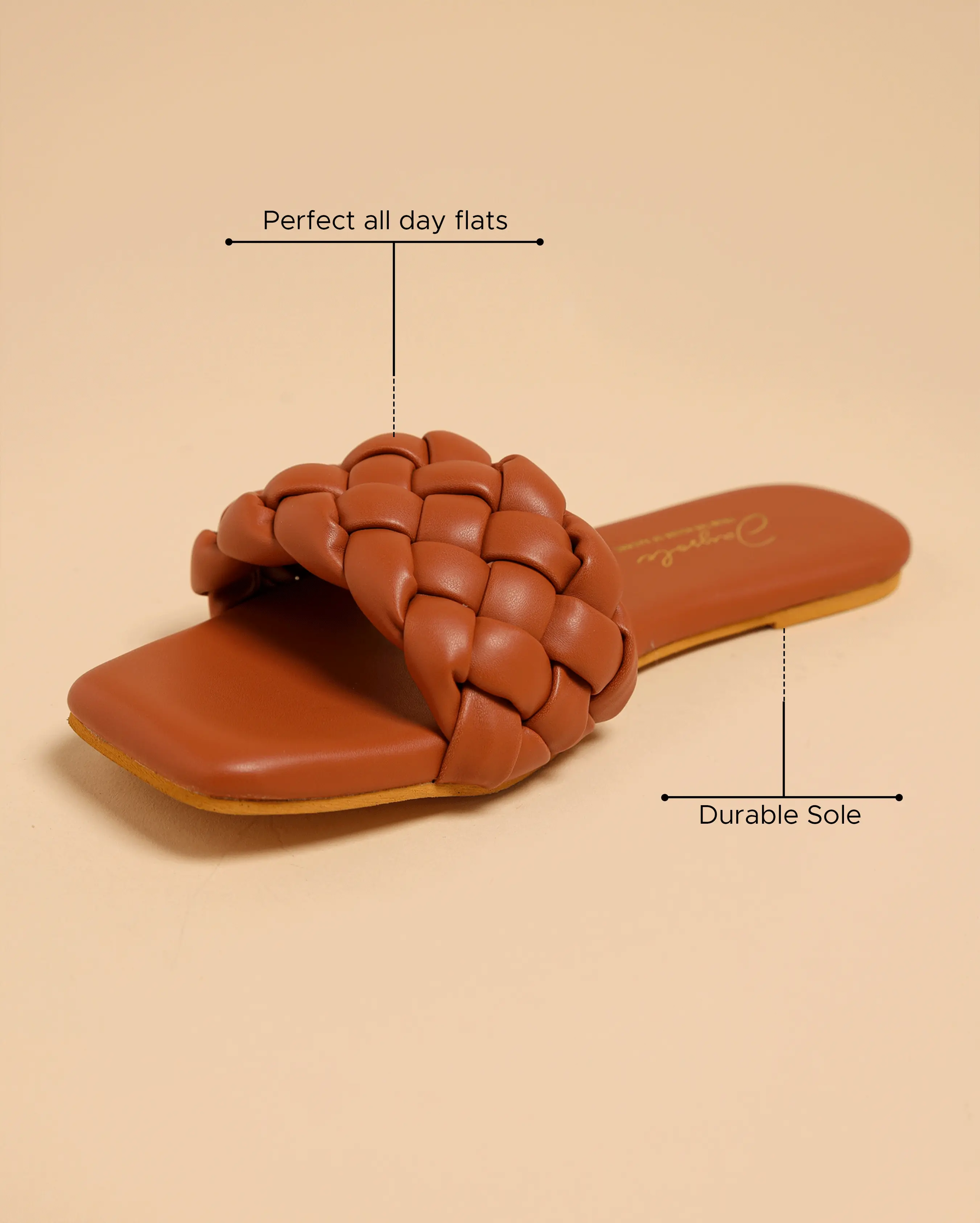 Toasted Nut Braided Slides My Store