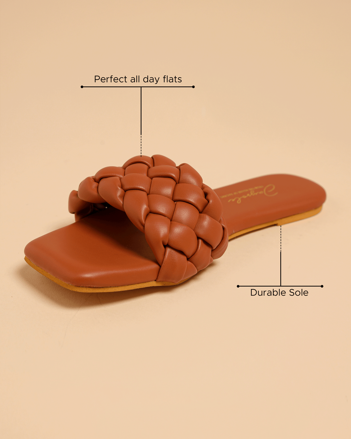 Toasted Nut Braided Slides My Store