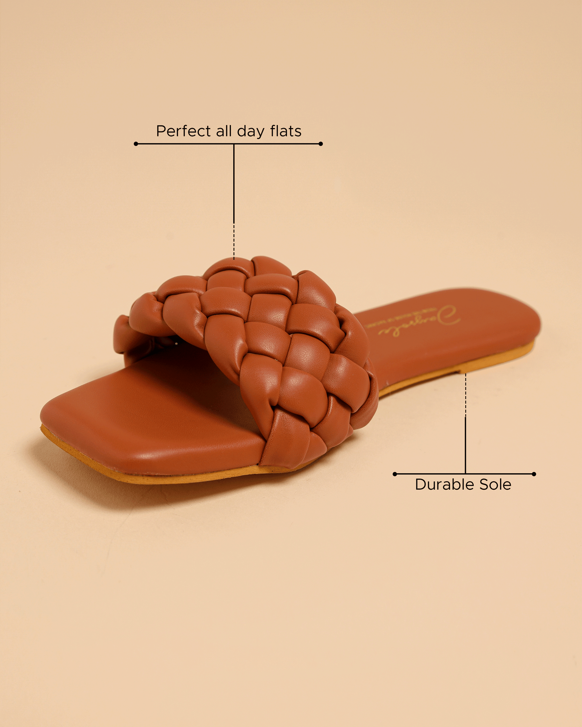 Toasted Nut Braided Slides My Store