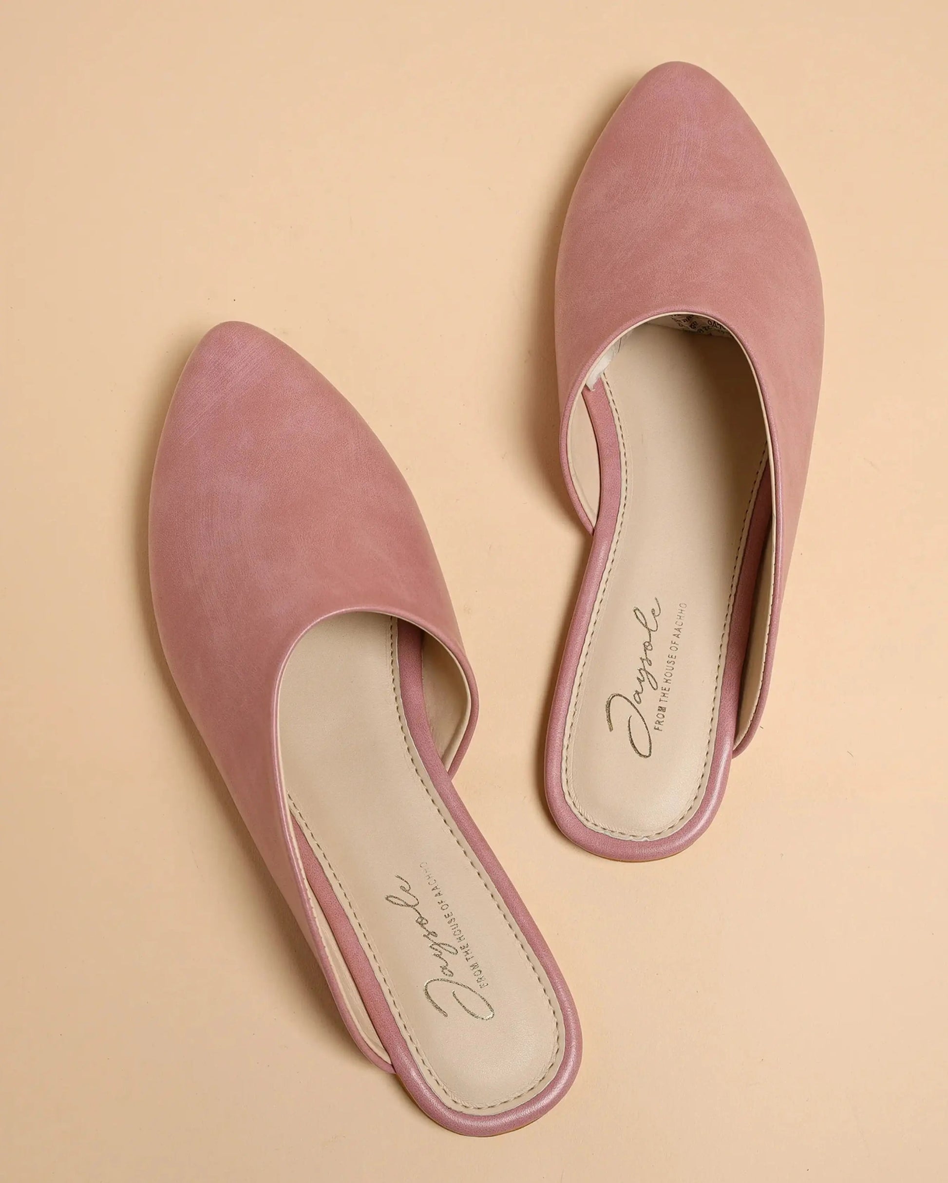 Cradle Pink Leather Mules My Store