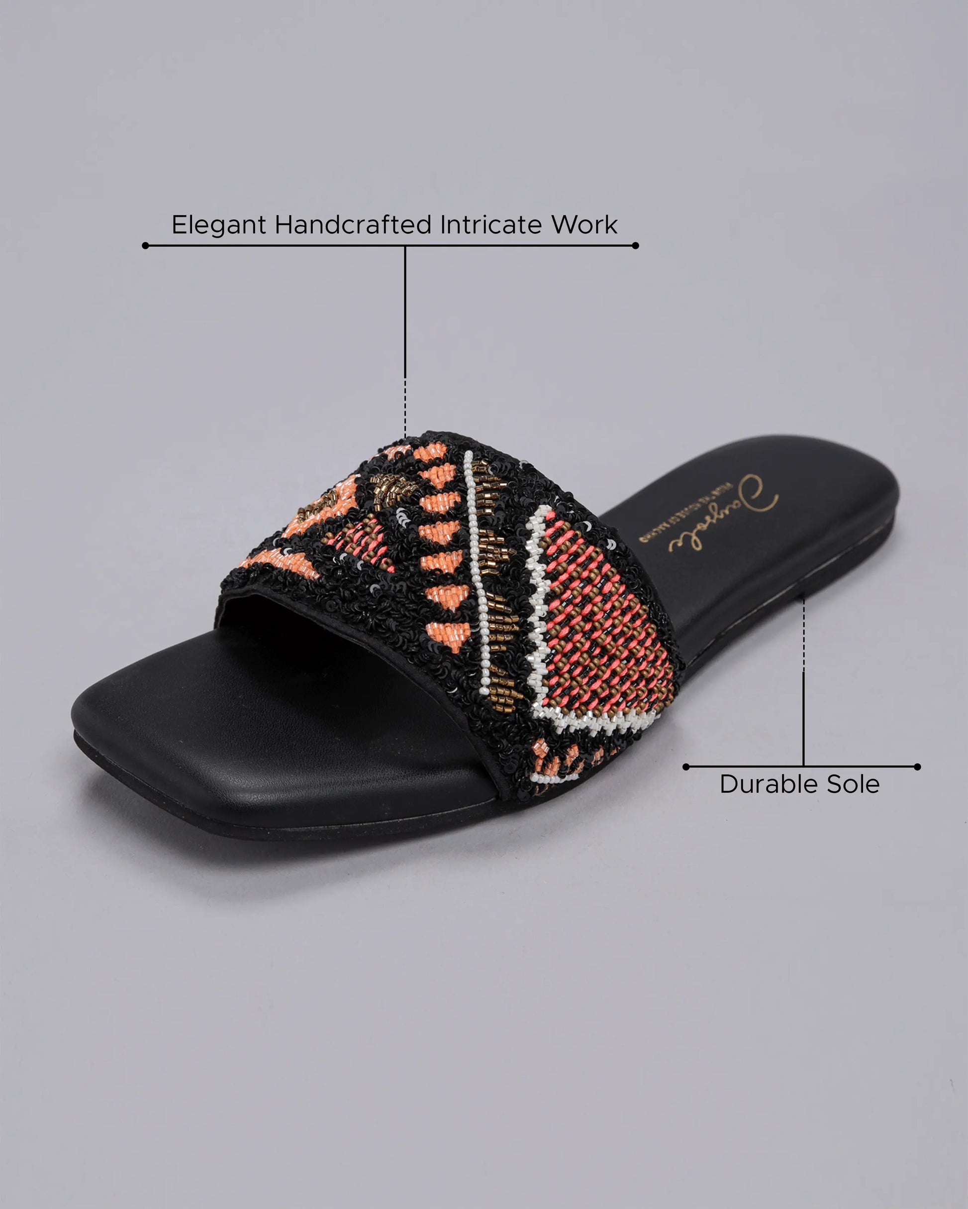 Black Beetle Handcrafted Flats My Store