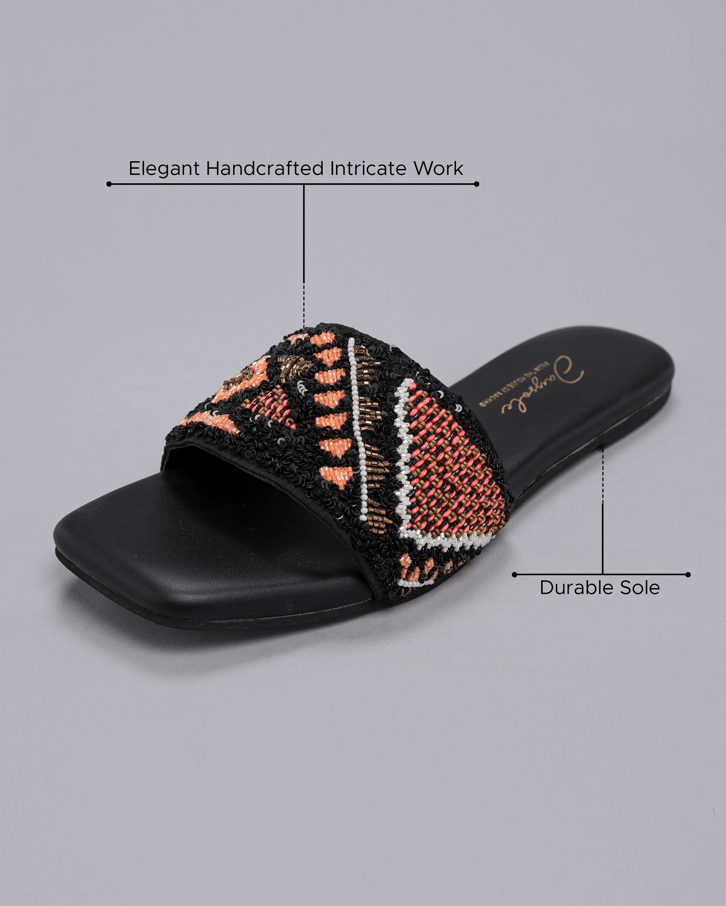 Black Beetle Handcrafted Flats My Store