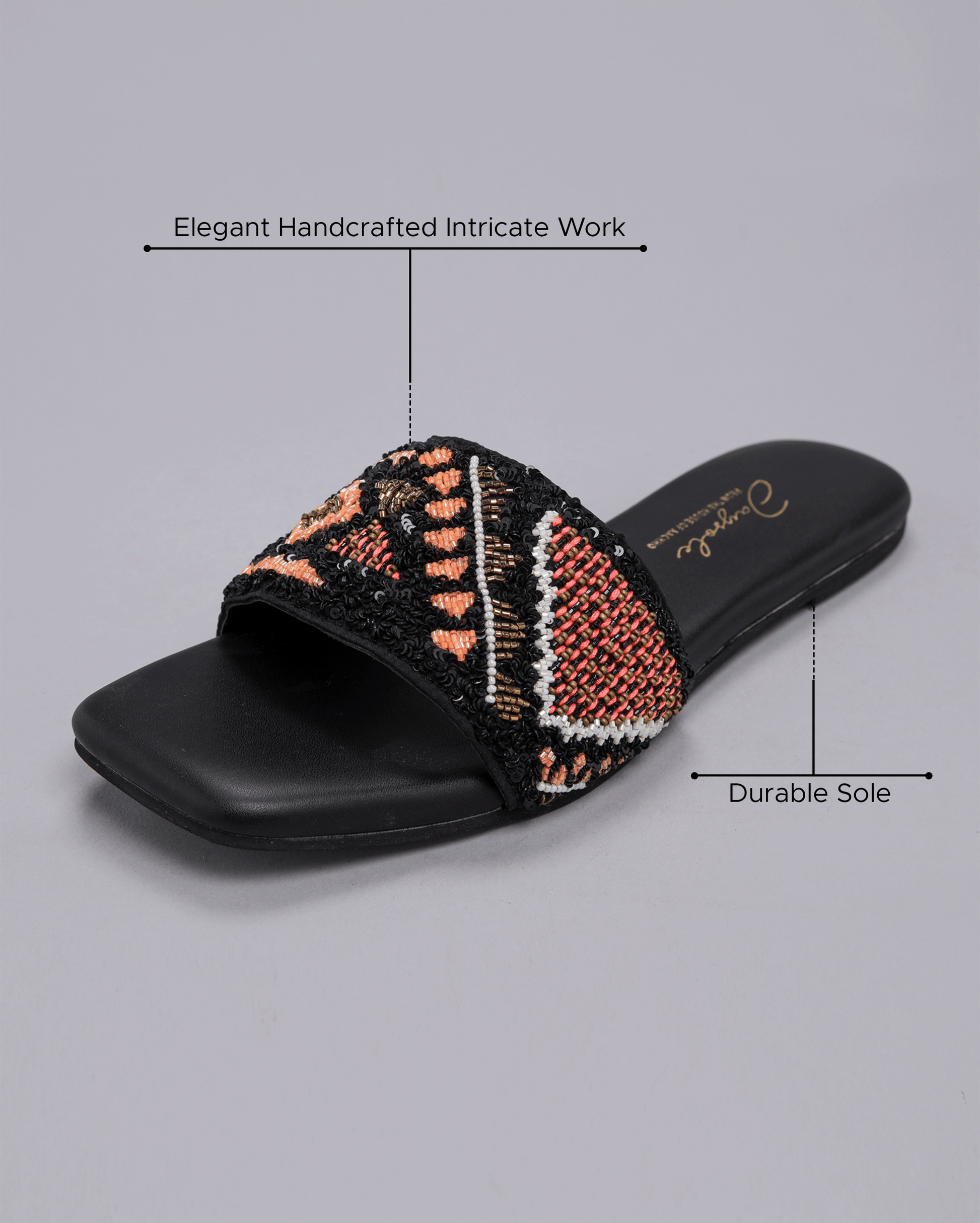 Black Beetle Handcrafted Flats My Store