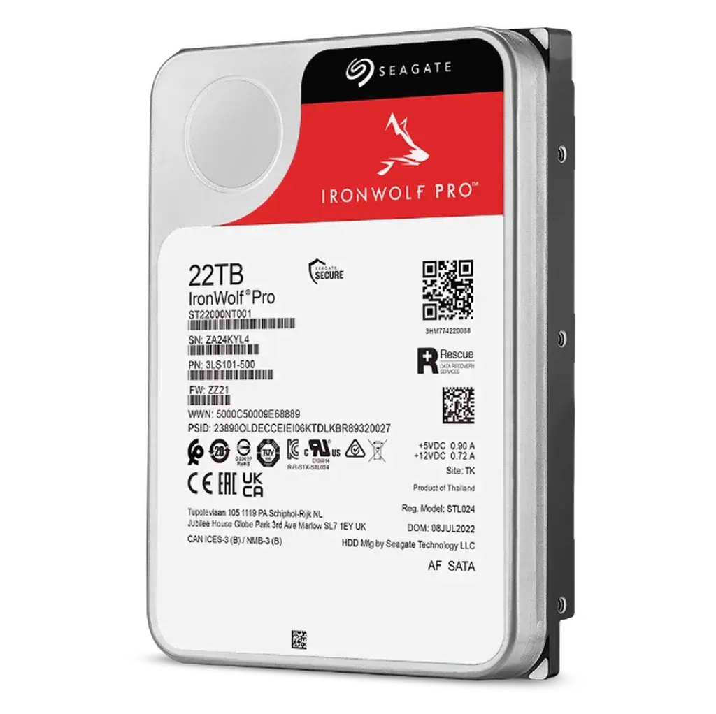 Seagate IronWolf Pro 22TB 3.5" 7200 RPM Enterprise NAS Internal Hard Disk Drive My Store