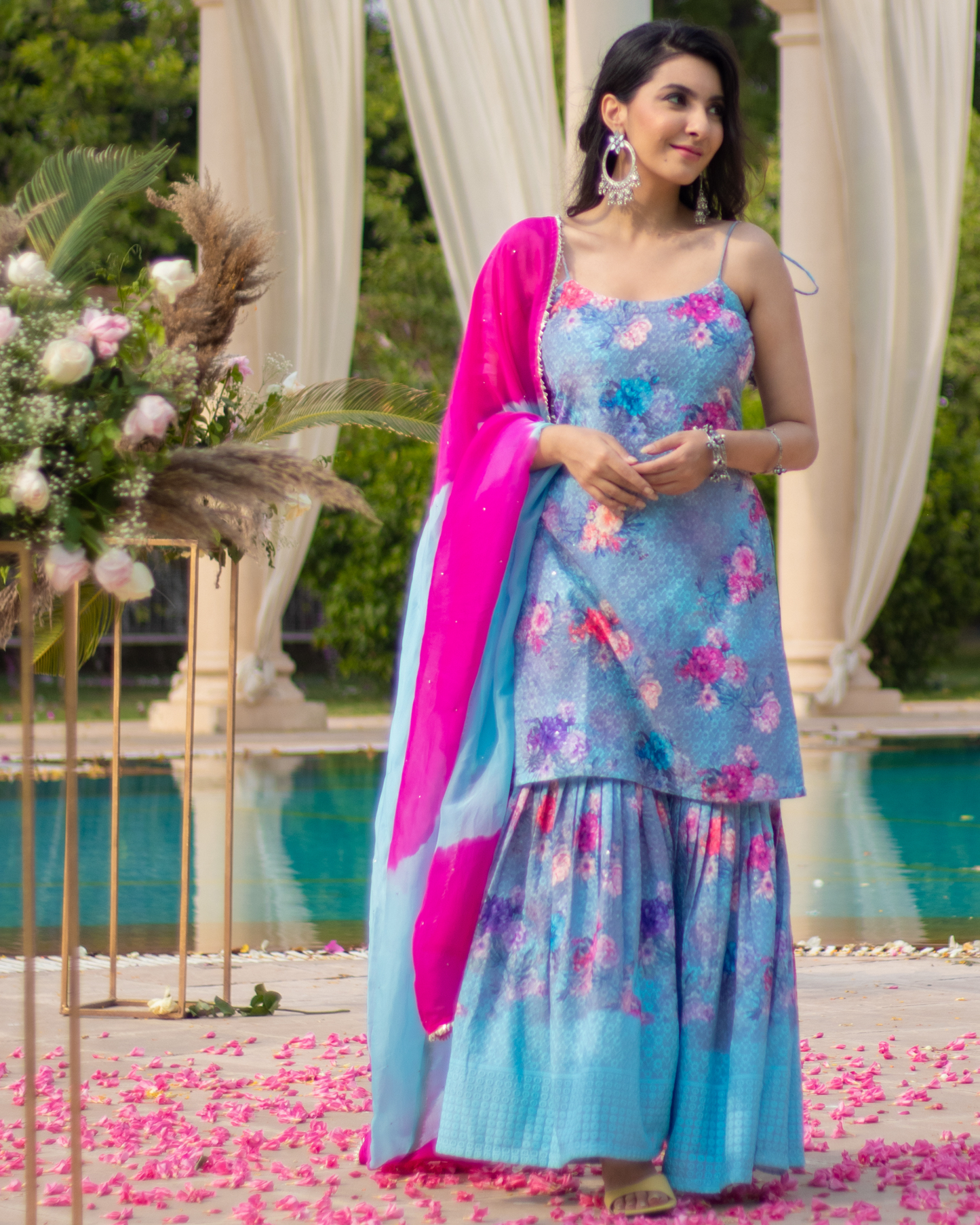 Blooming Fairy Embroidered Sharara Set Quick Cart