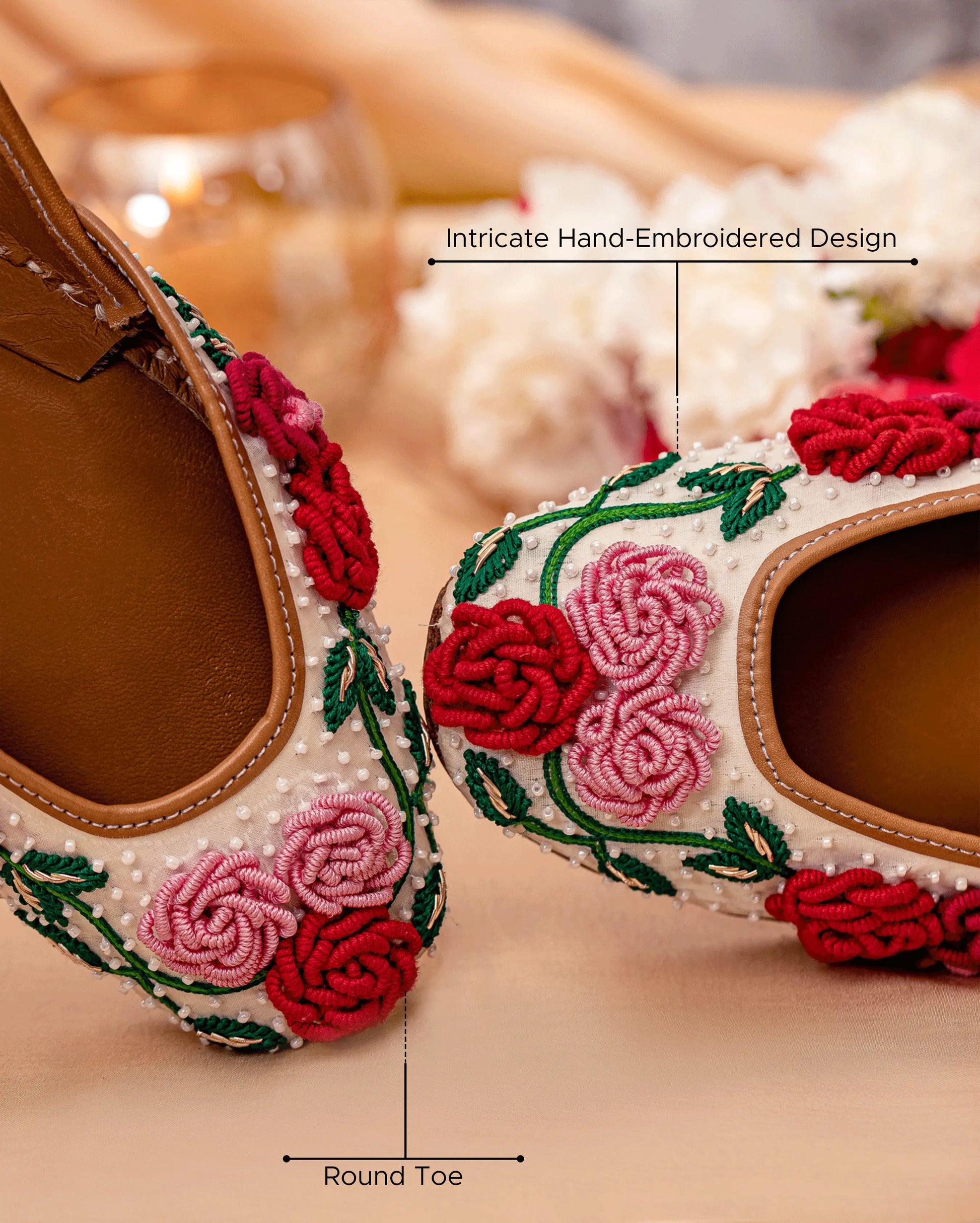 Floral Pop Handcrafted Jutti My Store