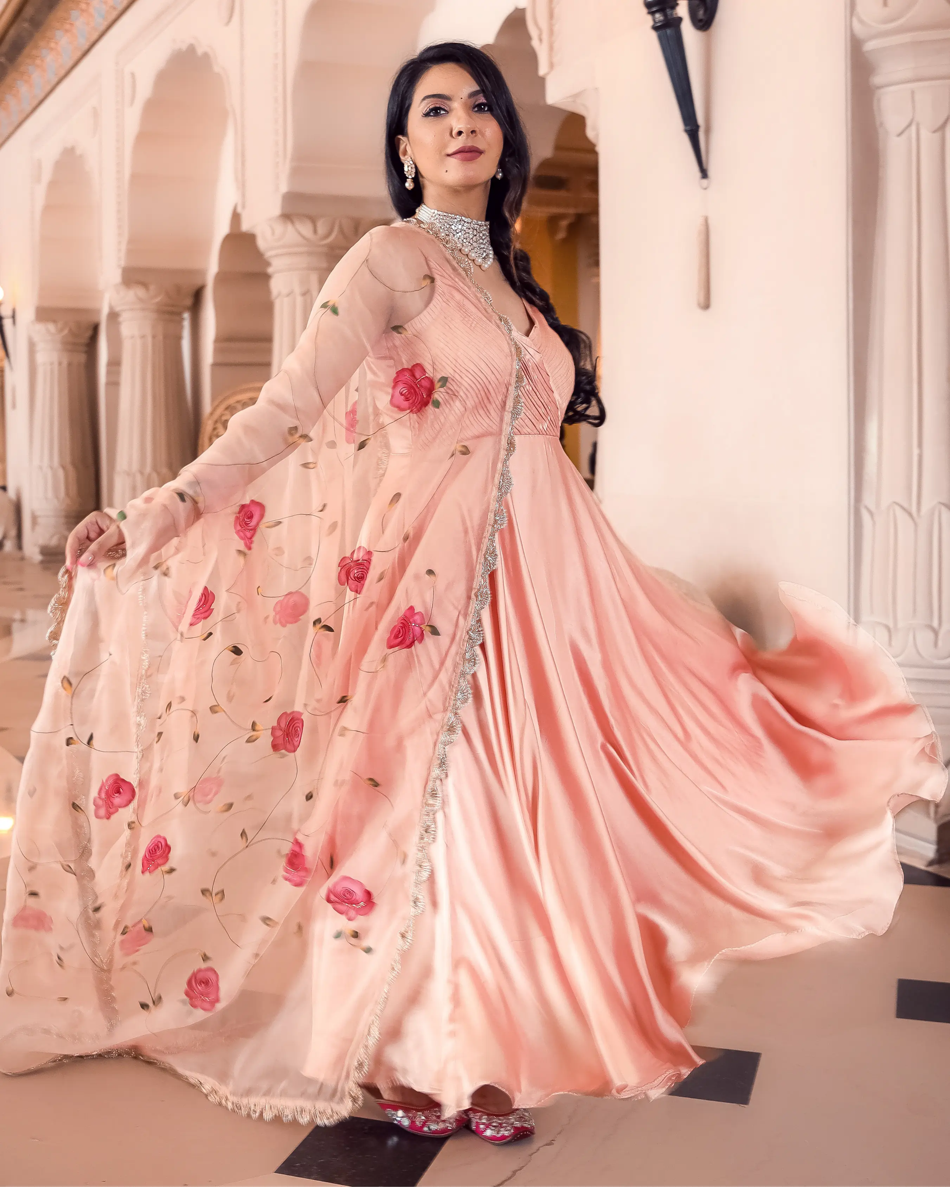 Velvet Mist Handpainted Suit Set My Store