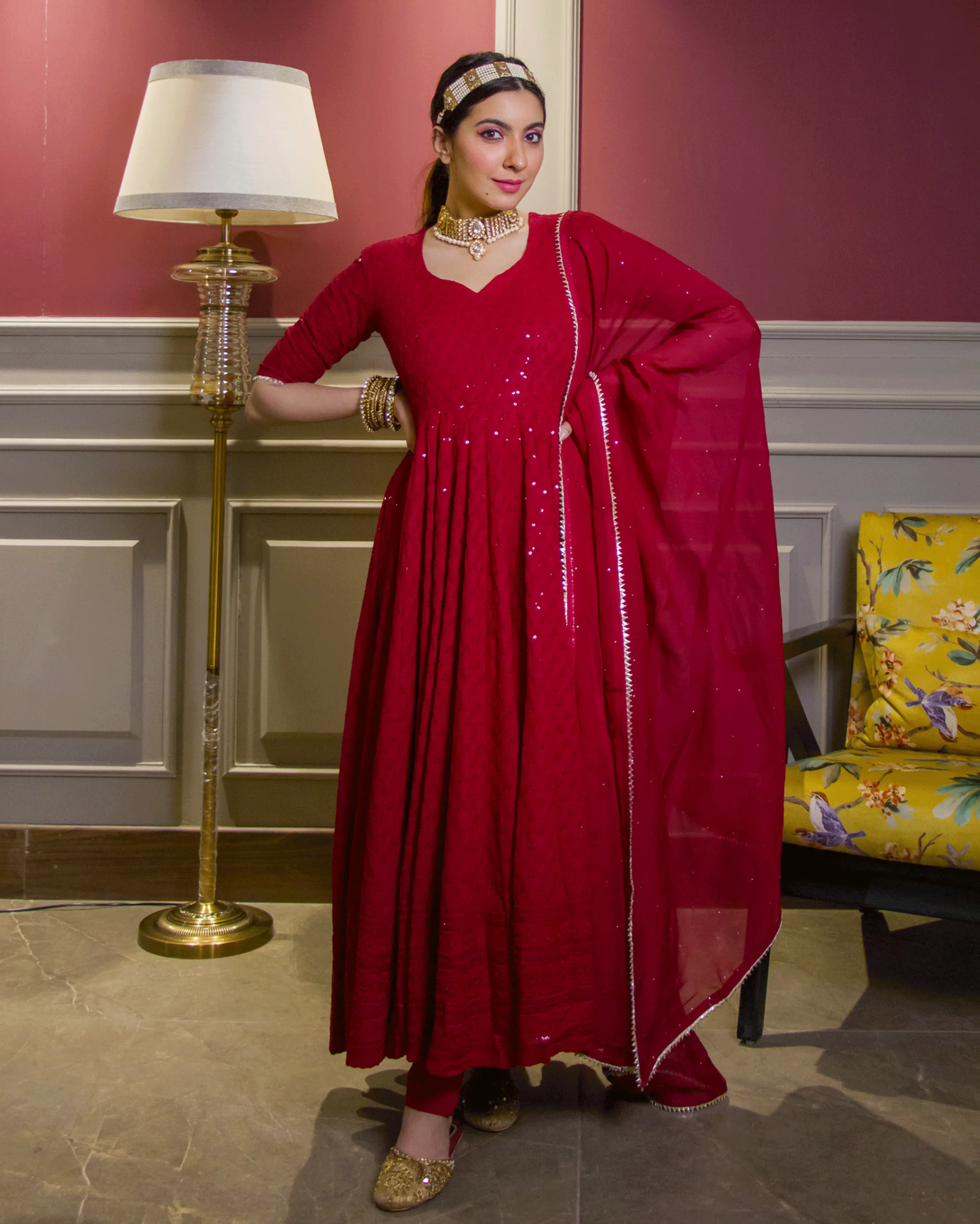 Kaina Embroidered Anarkali Set My Store