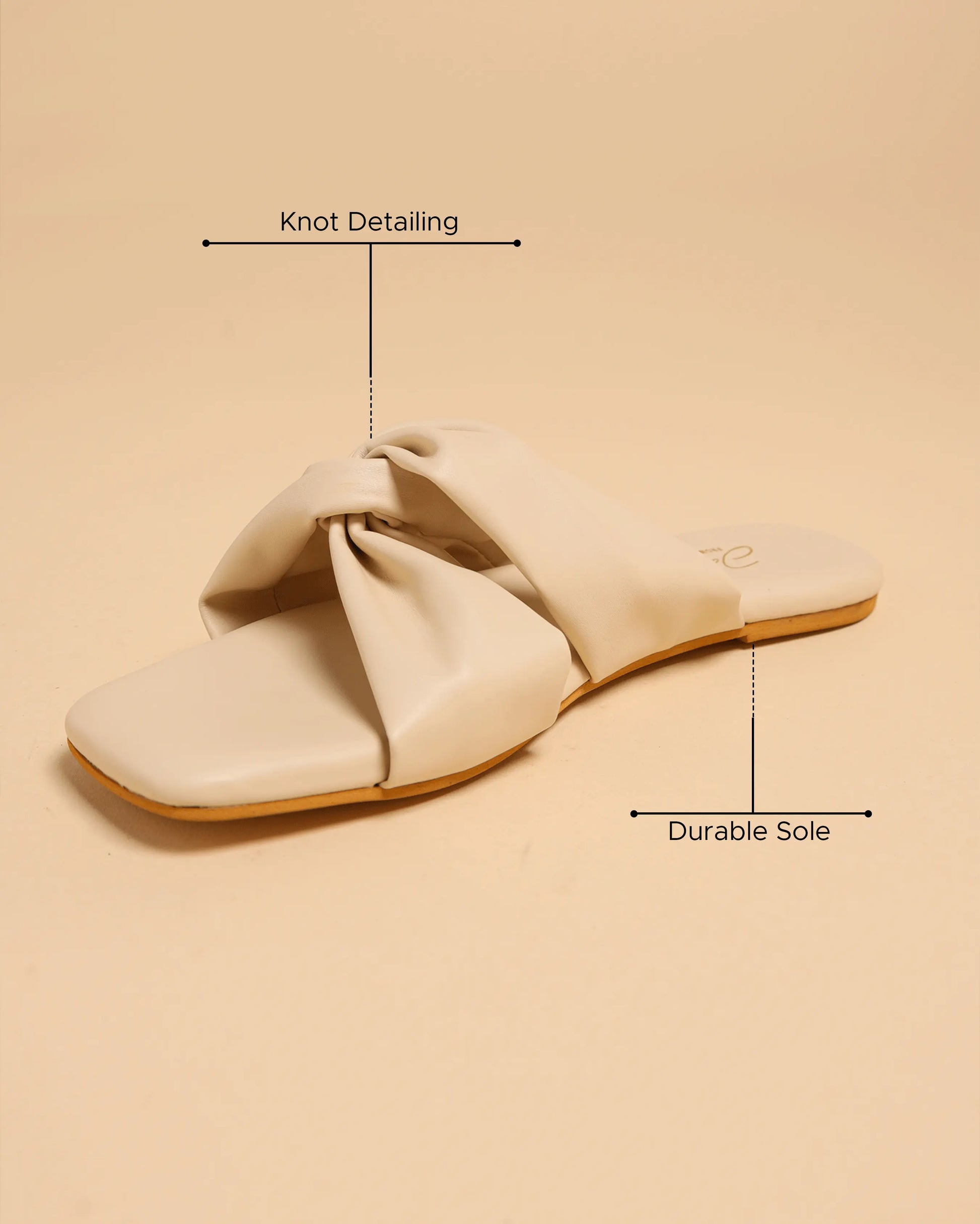 Oyster White Twisted Flats My Store