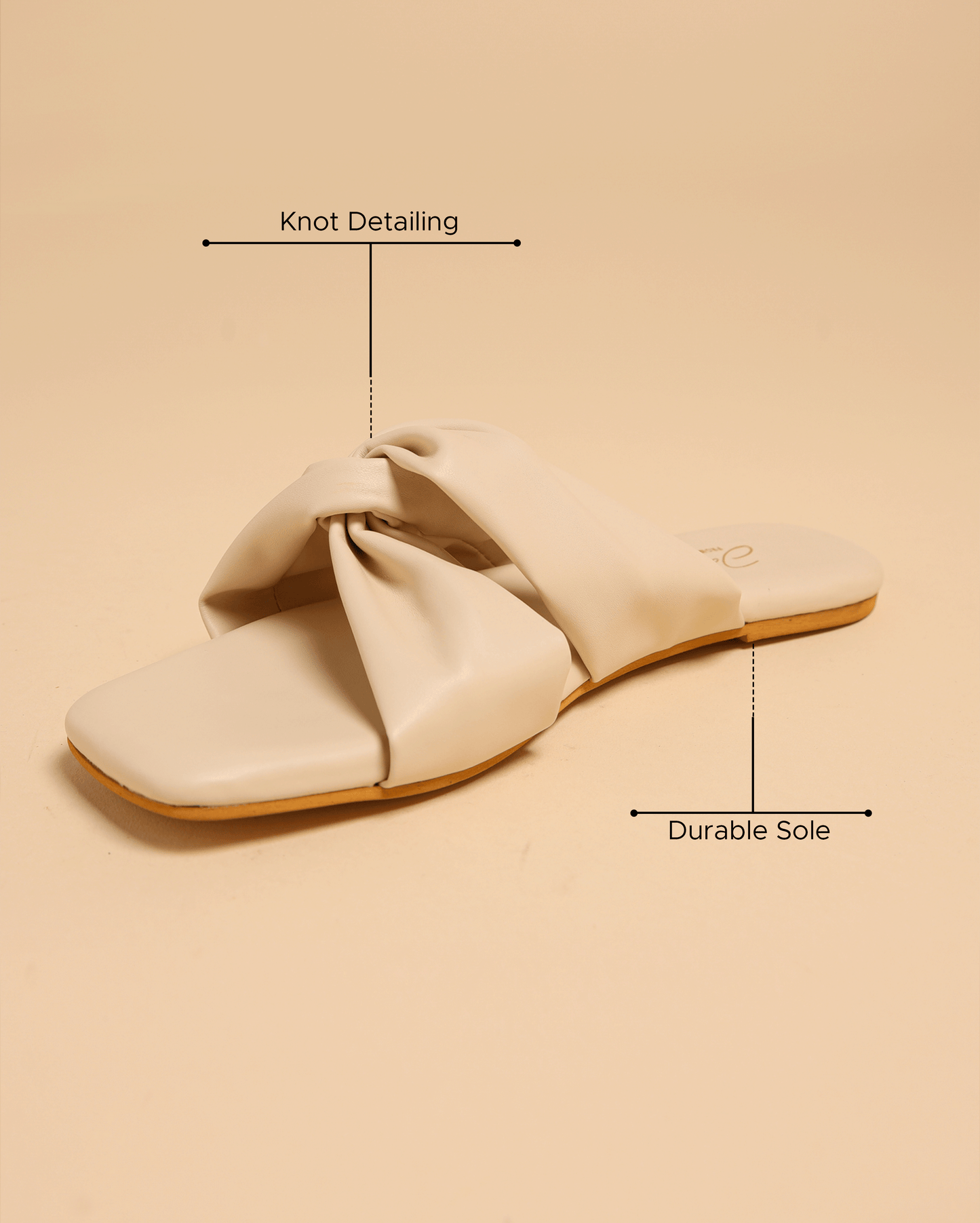 Oyster White Twisted Flats My Store