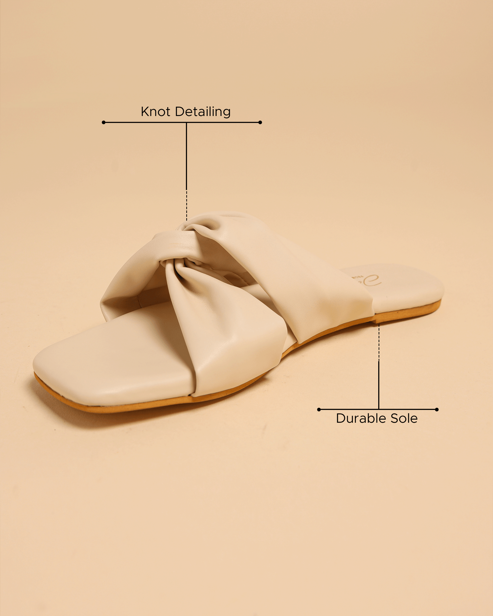 Oyster White Twisted Flats My Store