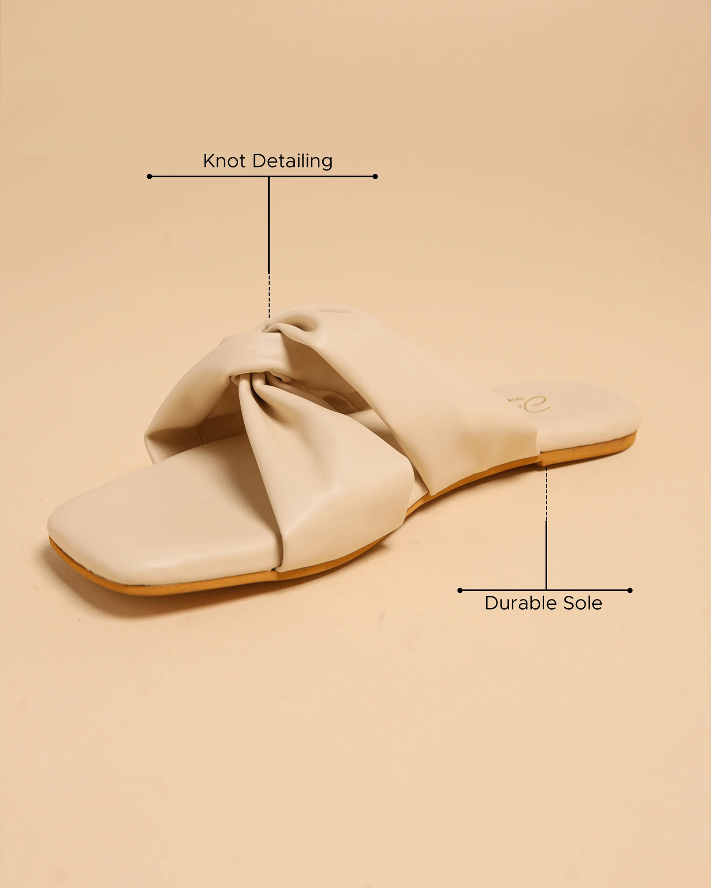 Oyster White Twisted Flats My Store