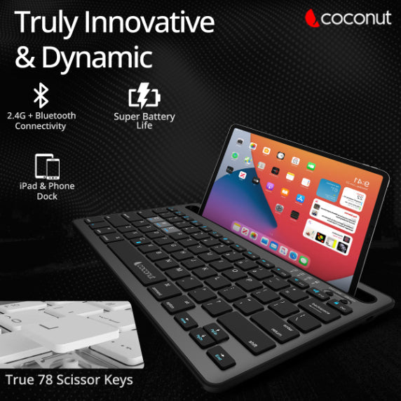 Coconut Wireless Bluetooth Keyboard Evolve