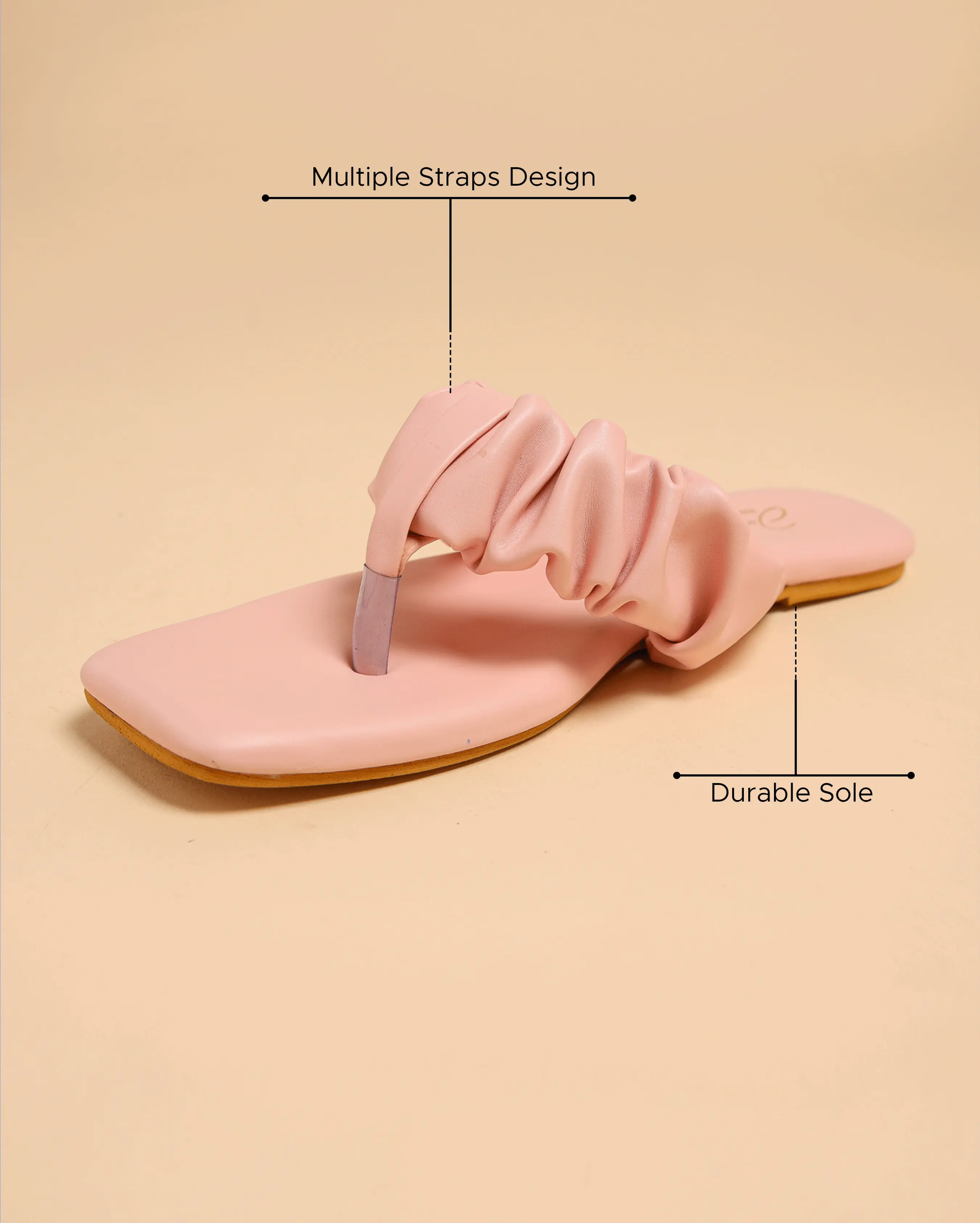 Pink Bachelor Gathered Flats My Store