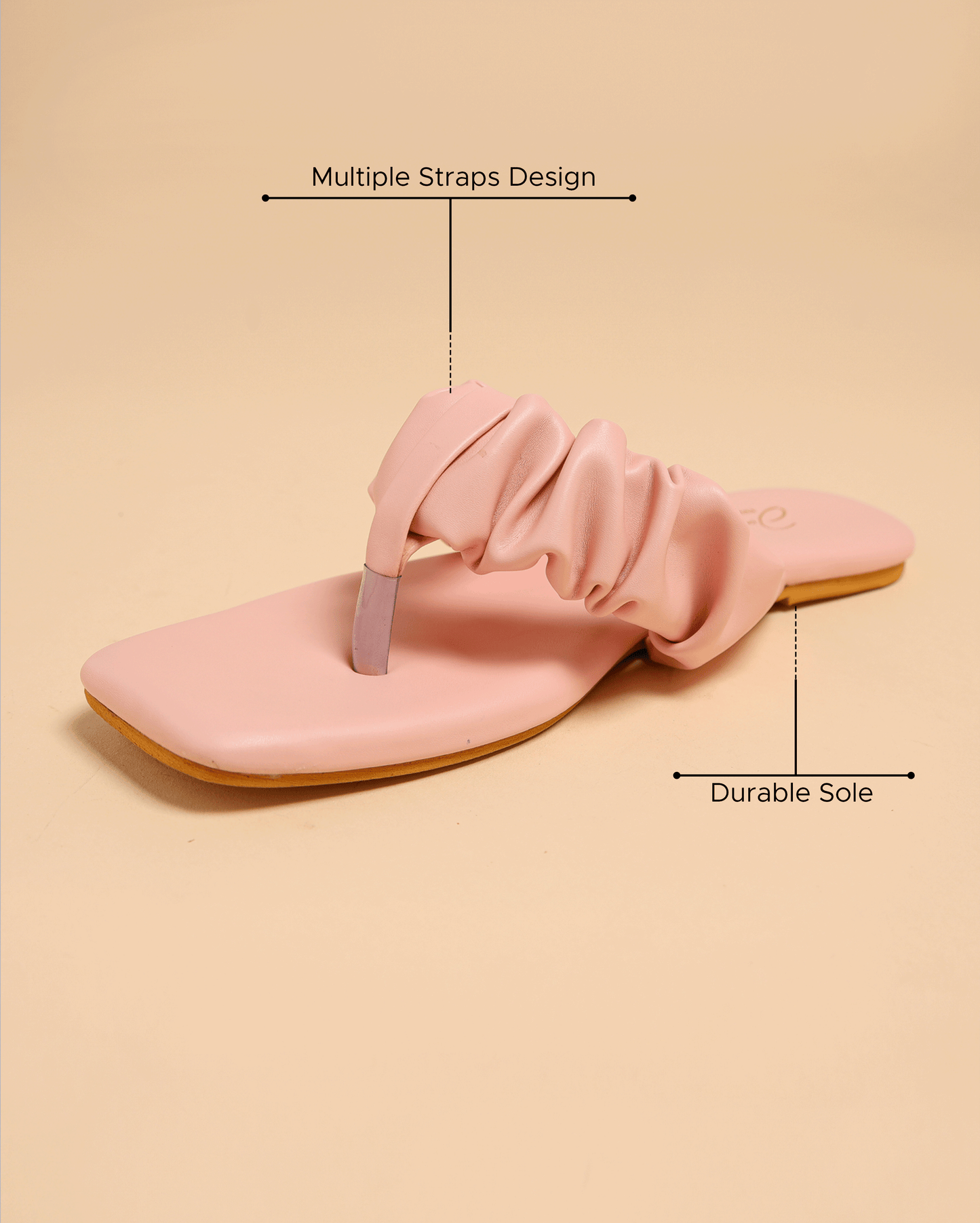 Pink Bachelor Gathered Flats My Store