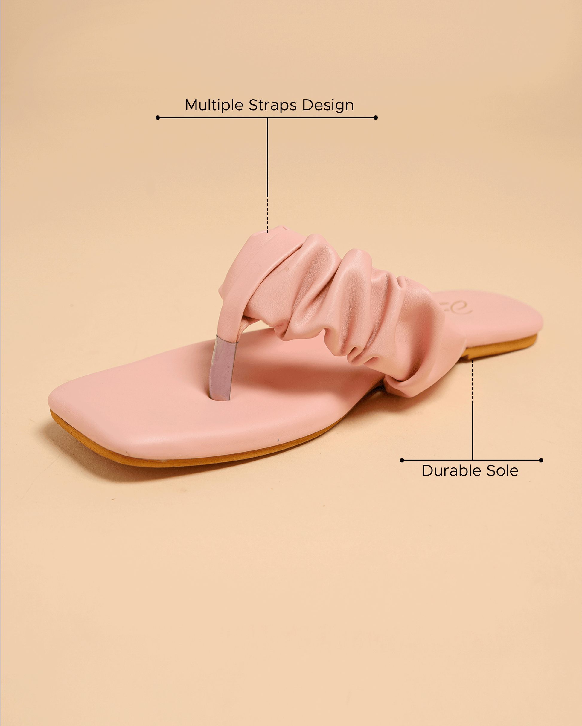 Pink Bachelor Gathered Flats My Store