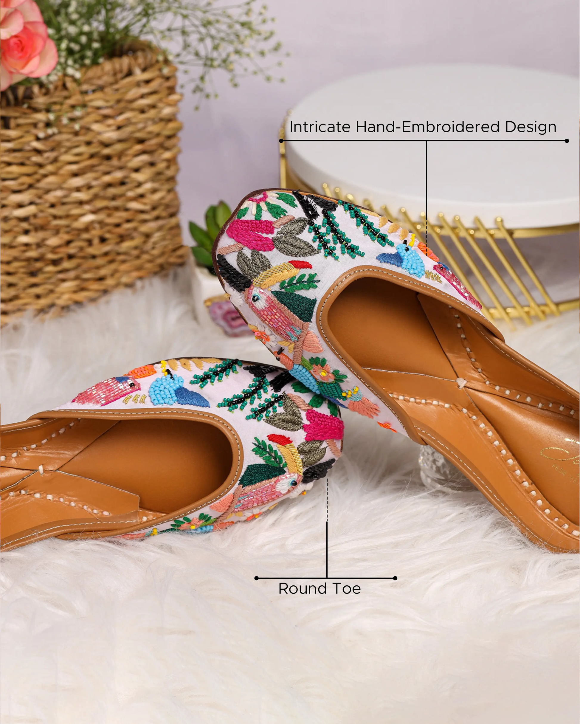 Purple Feather Handcrafted Jutti My Store