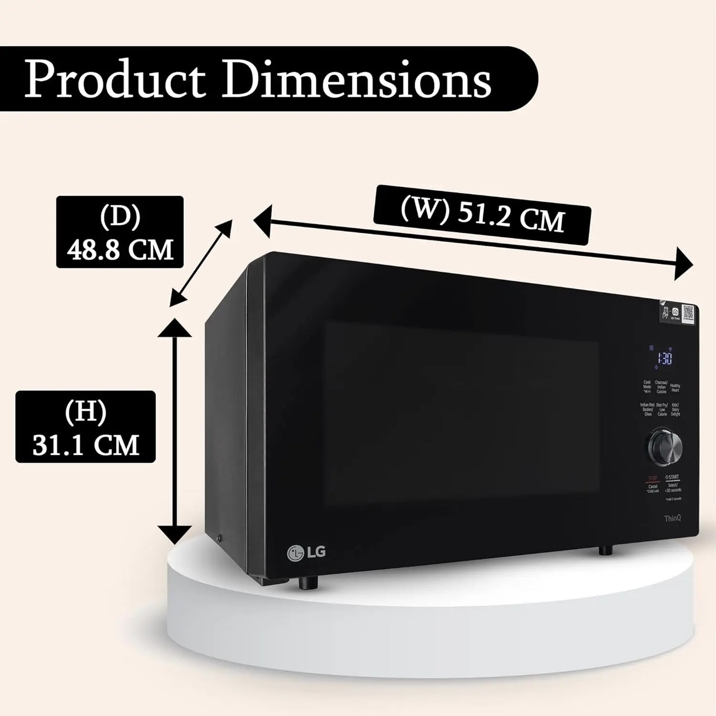 LG 28 L Wi-Fi Enabled Charcoal Convection Healthy Microwave Oven (MJEN286UFW.DBKQILN) My Store