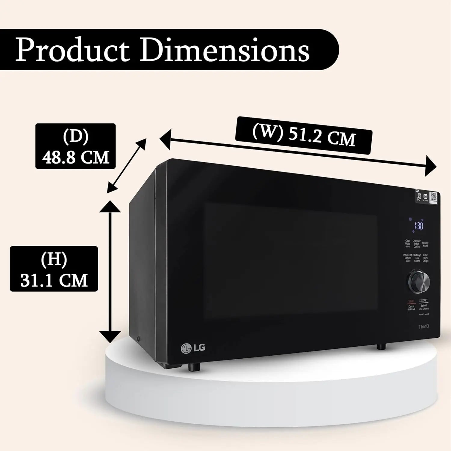 LG 28 L Wi-Fi Enabled Charcoal Convection Healthy Microwave Oven (MJEN286UFW.DBKQILN) My Store