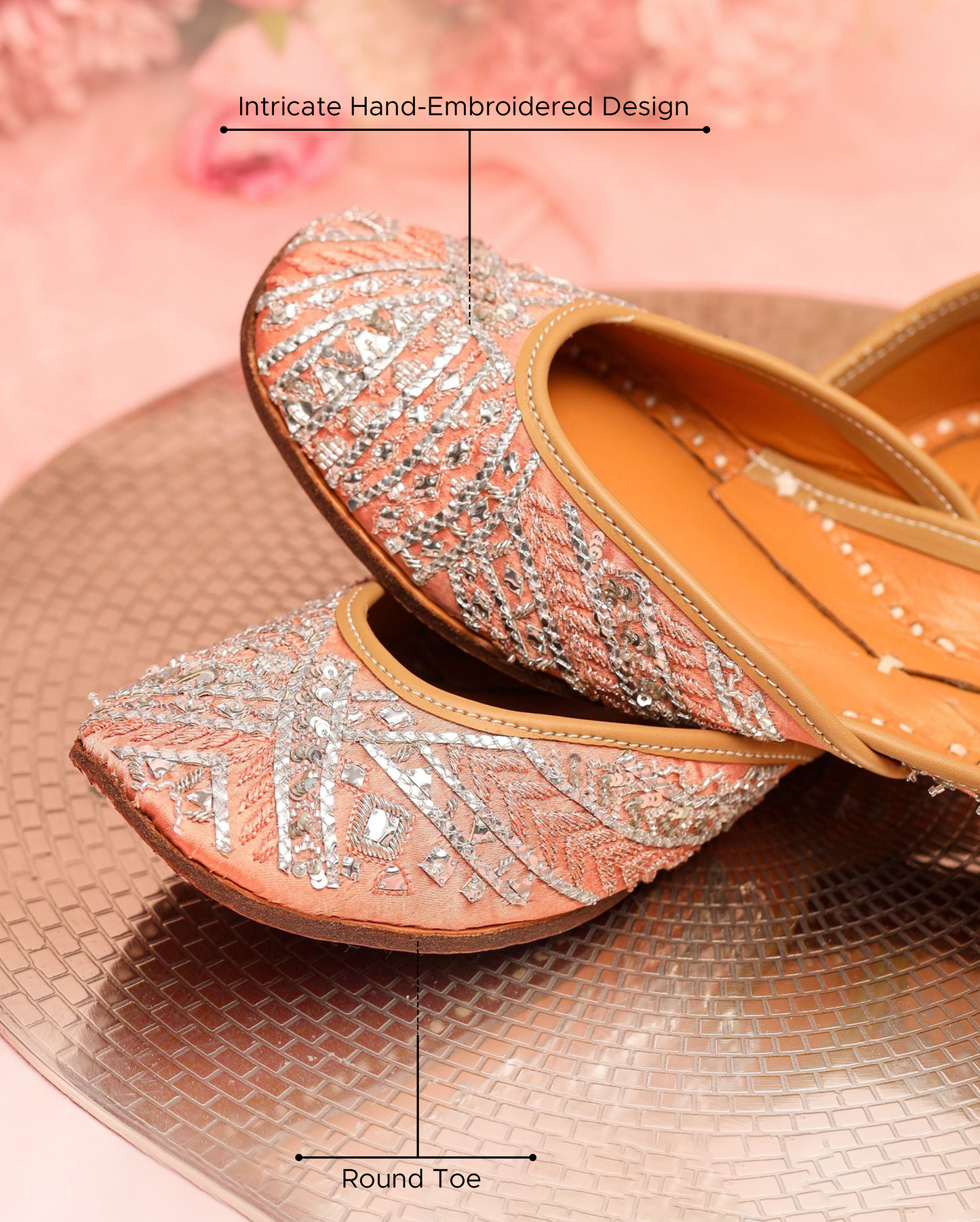 Peach Sprinkle Handcrafted Jutti My Store