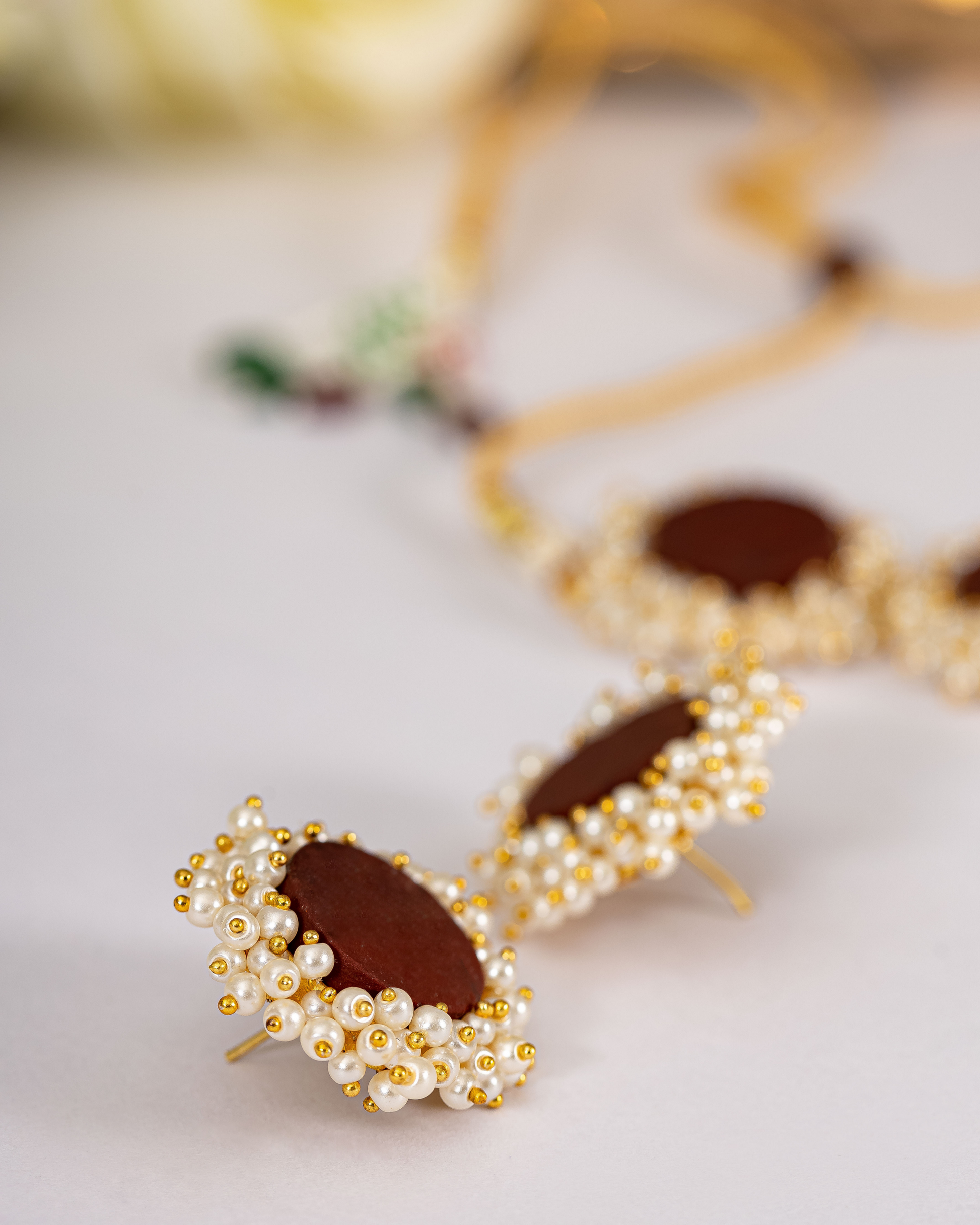 Chocolate Pearl Handcrafted Necklace Quick Cart