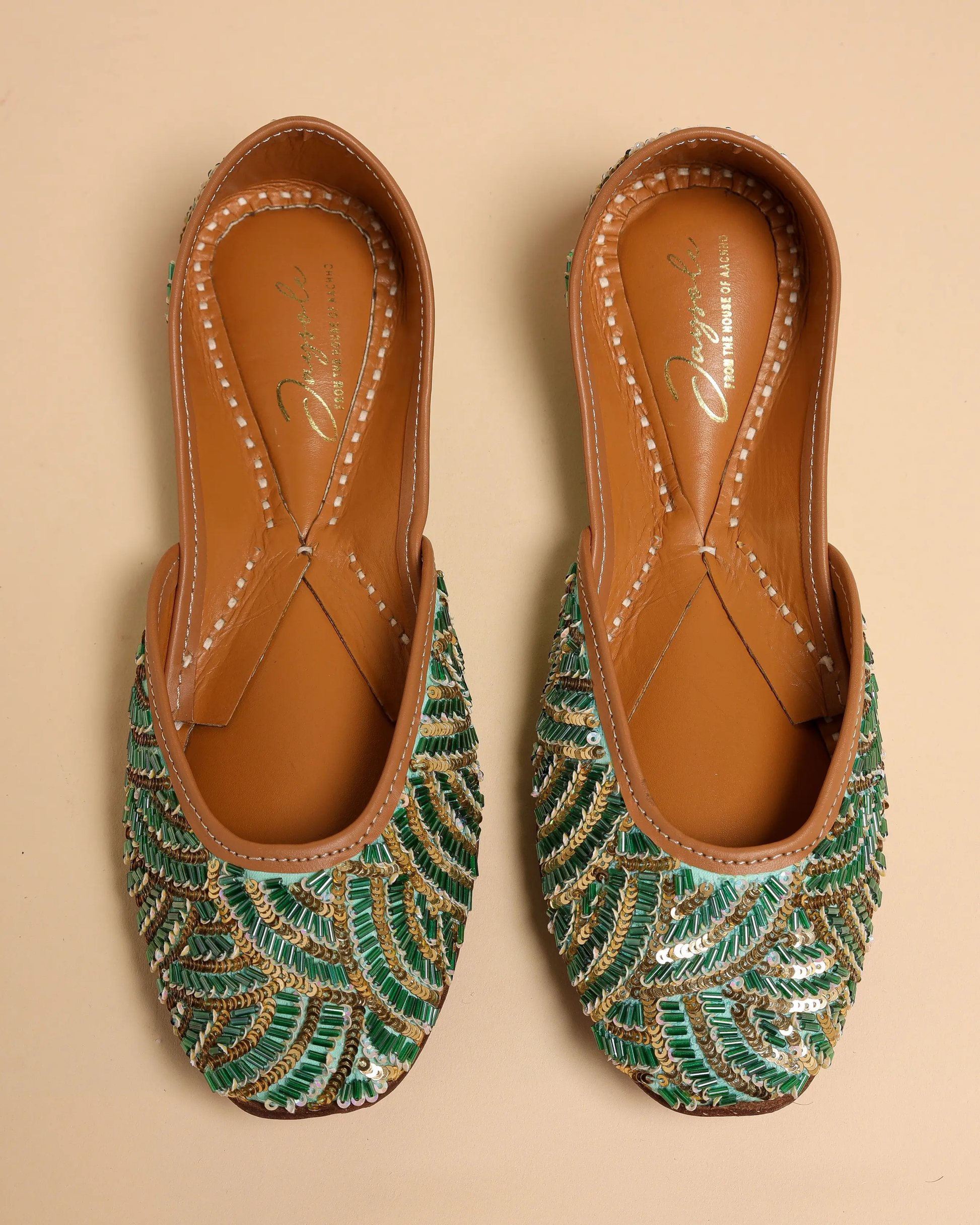 Old Green Handcrafted Jutti My Store