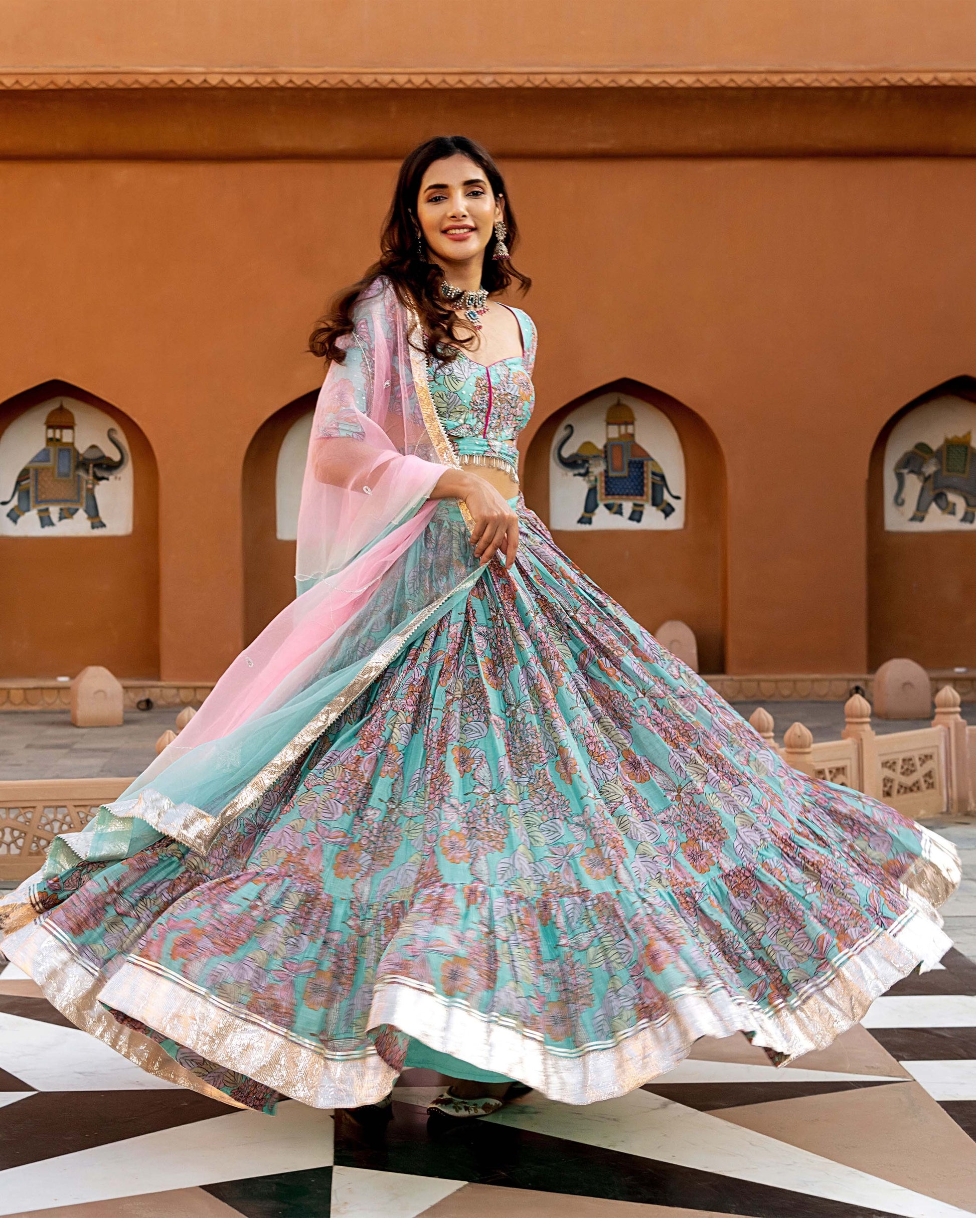 Sangini Chanderi Lehenga Set My Store